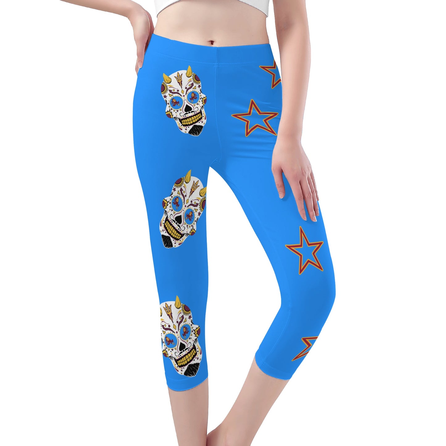 Sun Devil S.O.S Edition Womens Workout  Blue Yoga Leggings