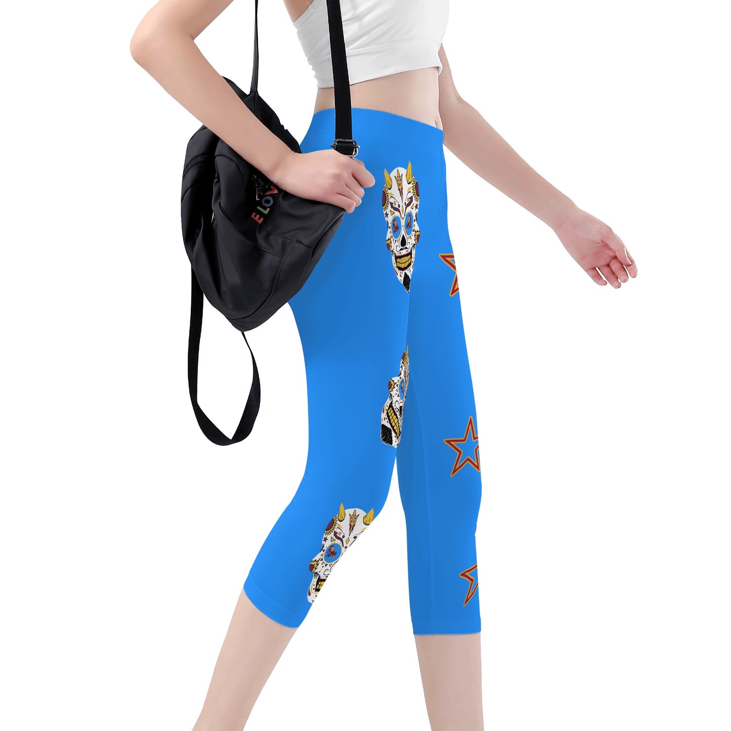 Sun Devil S.O.S Edition Womens Workout  Blue Yoga Leggings