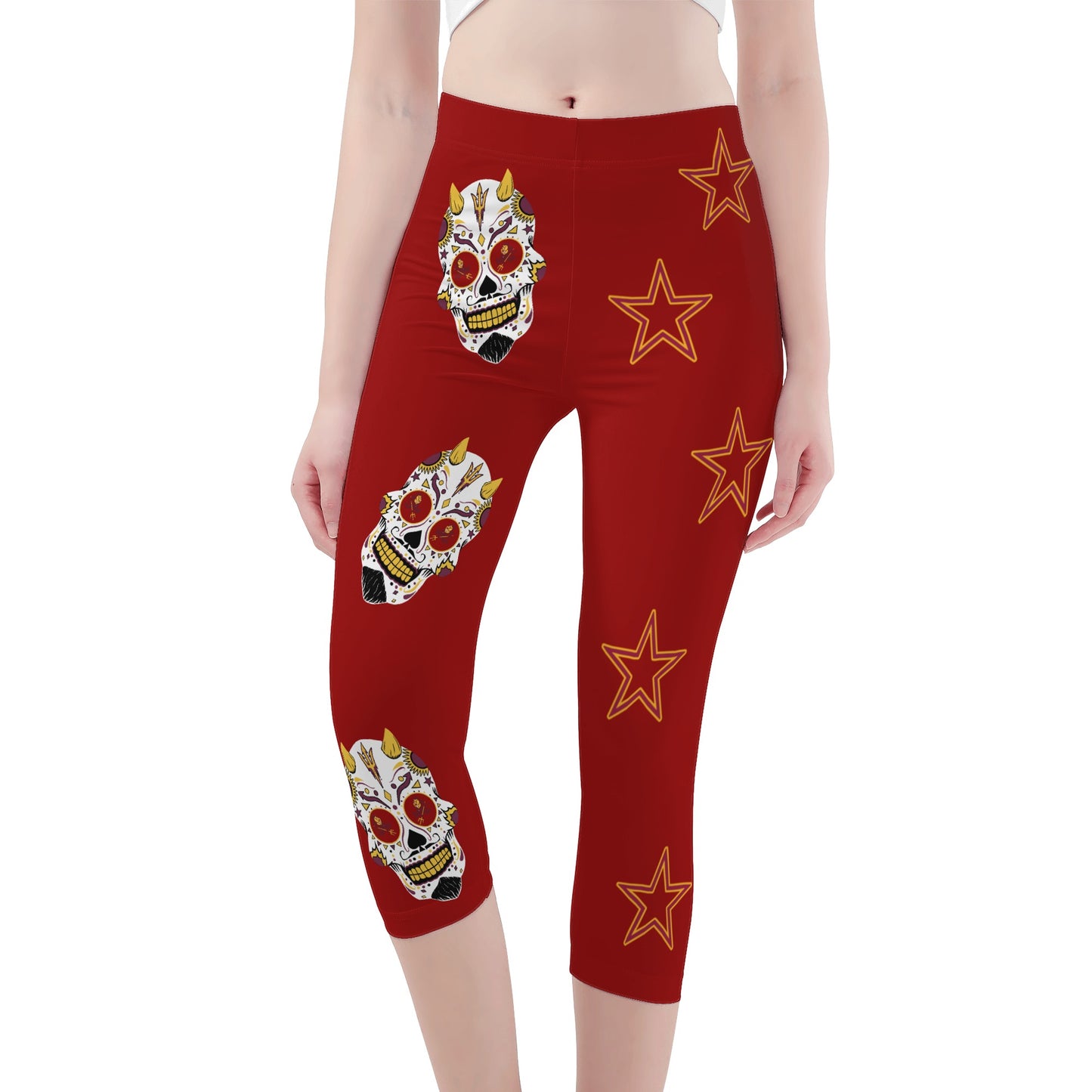 Sun Devil S.O.S Edition Womens Workout  Maroon Yoga Leggings