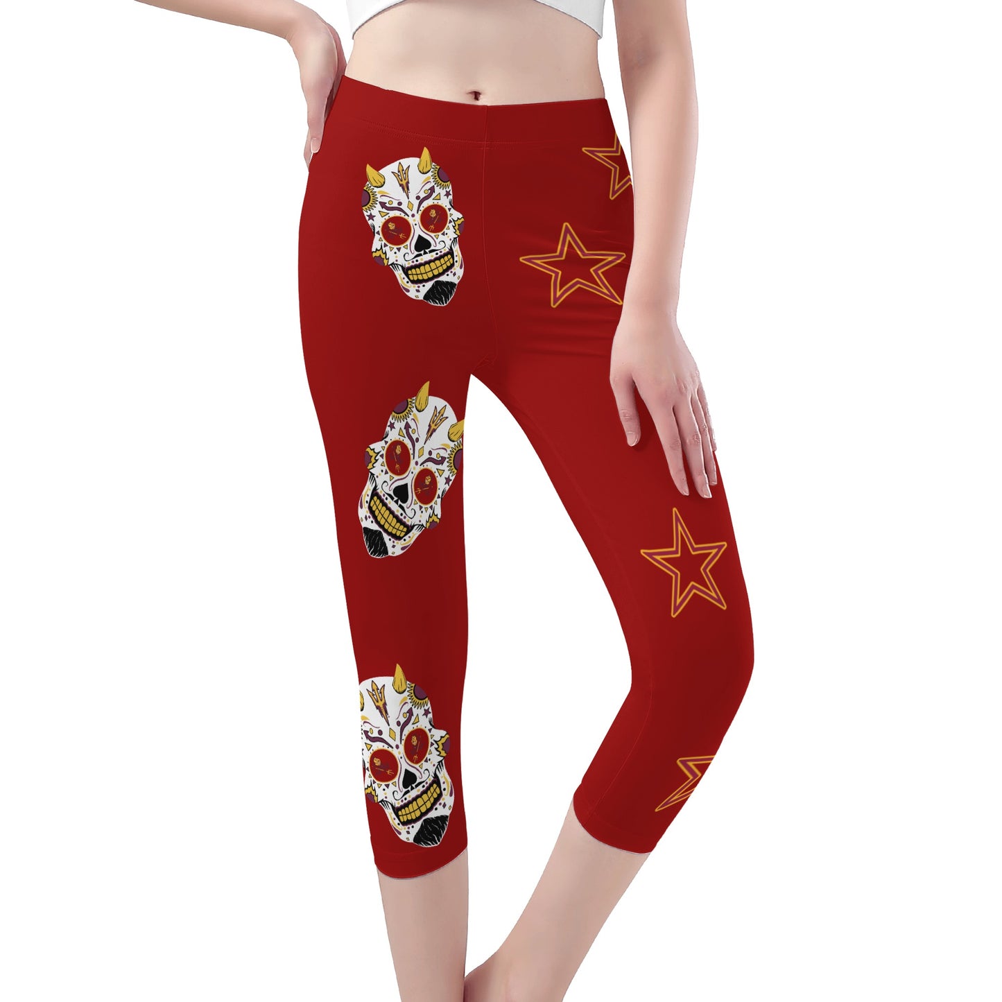 Sun Devil S.O.S Edition Womens Workout  Maroon Yoga Leggings