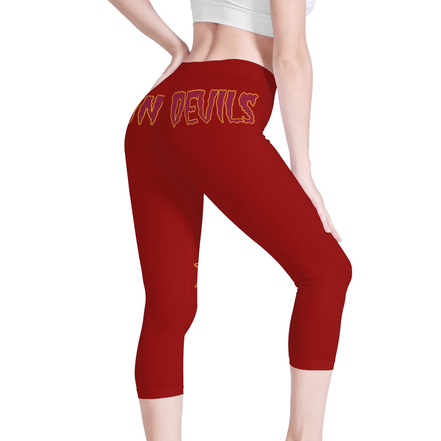 Sun Devil S.O.S Edition Womens Workout  Maroon Yoga Leggings