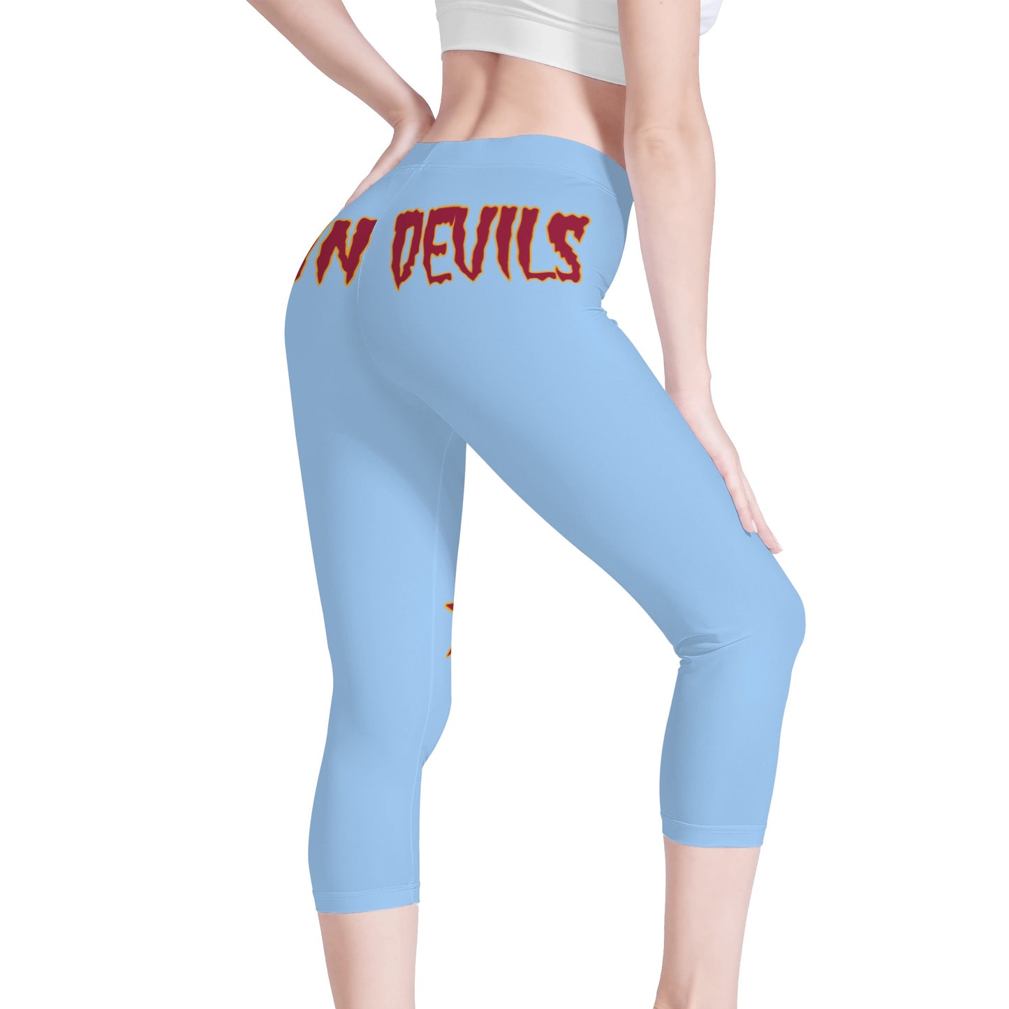 Sun Devil Dia De Los Muertos Edition Womens Workout  Sky Blue Yoga Leggings