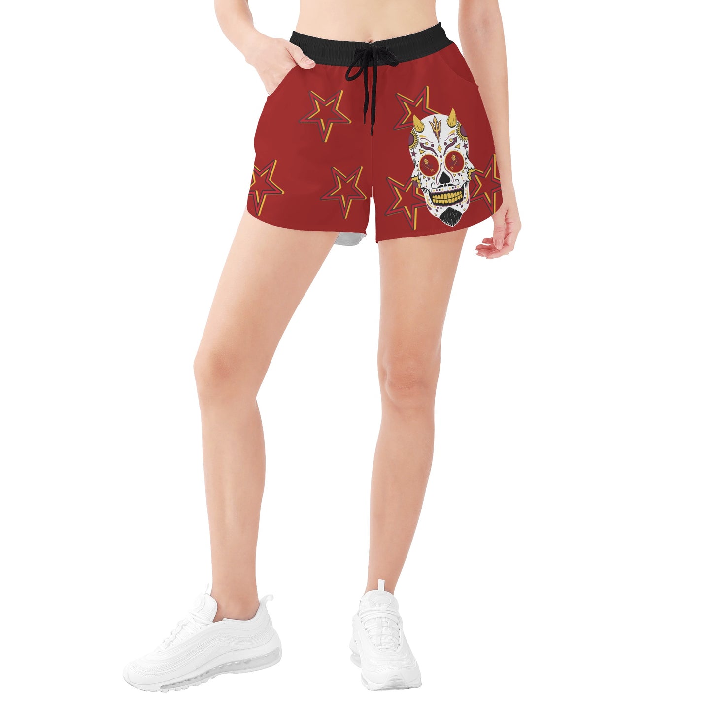 Sun Devil S.O.S Stars Edition Womens Maroon Shorts