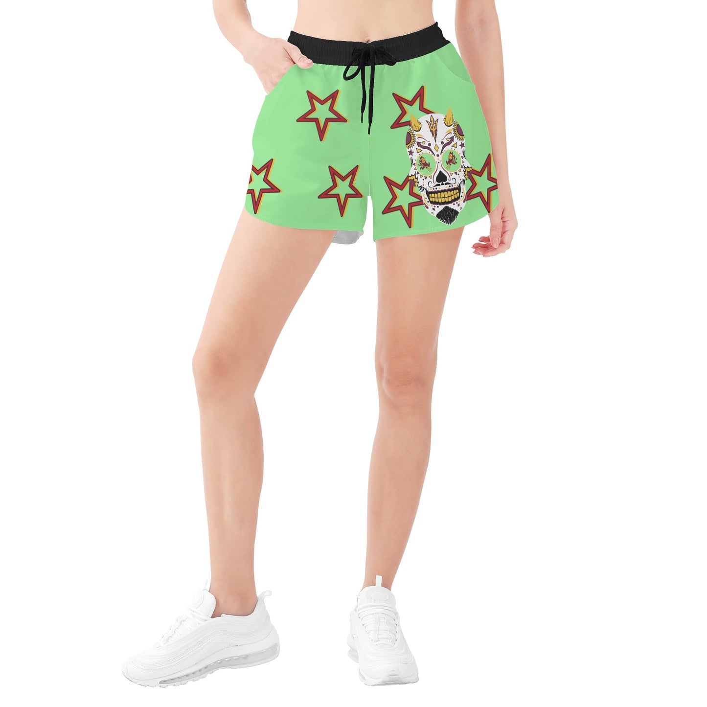 Sun Devil S.O.S Stars Edition Womens Mint Green Shorts