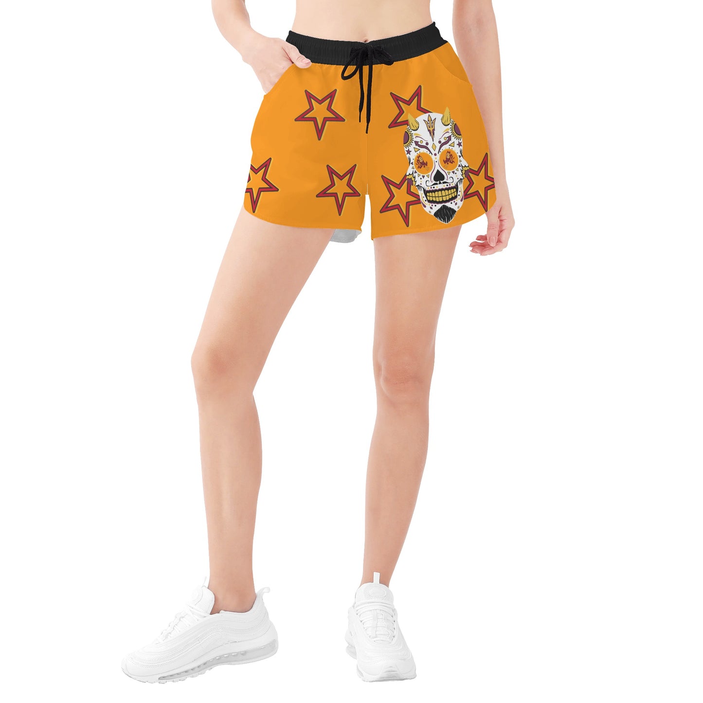 Sun Devil S.O.S Stars Edition Womens Orange Shorts