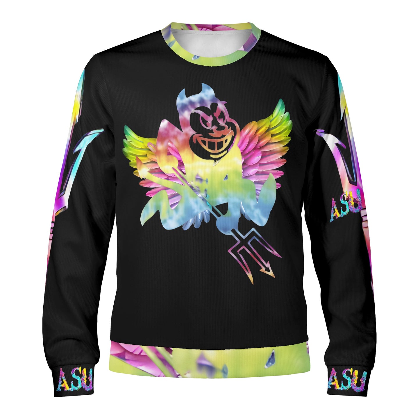 Sun Devil S.O.S Tie-Die Edition Black Unisex Crewneck Sweatshirt