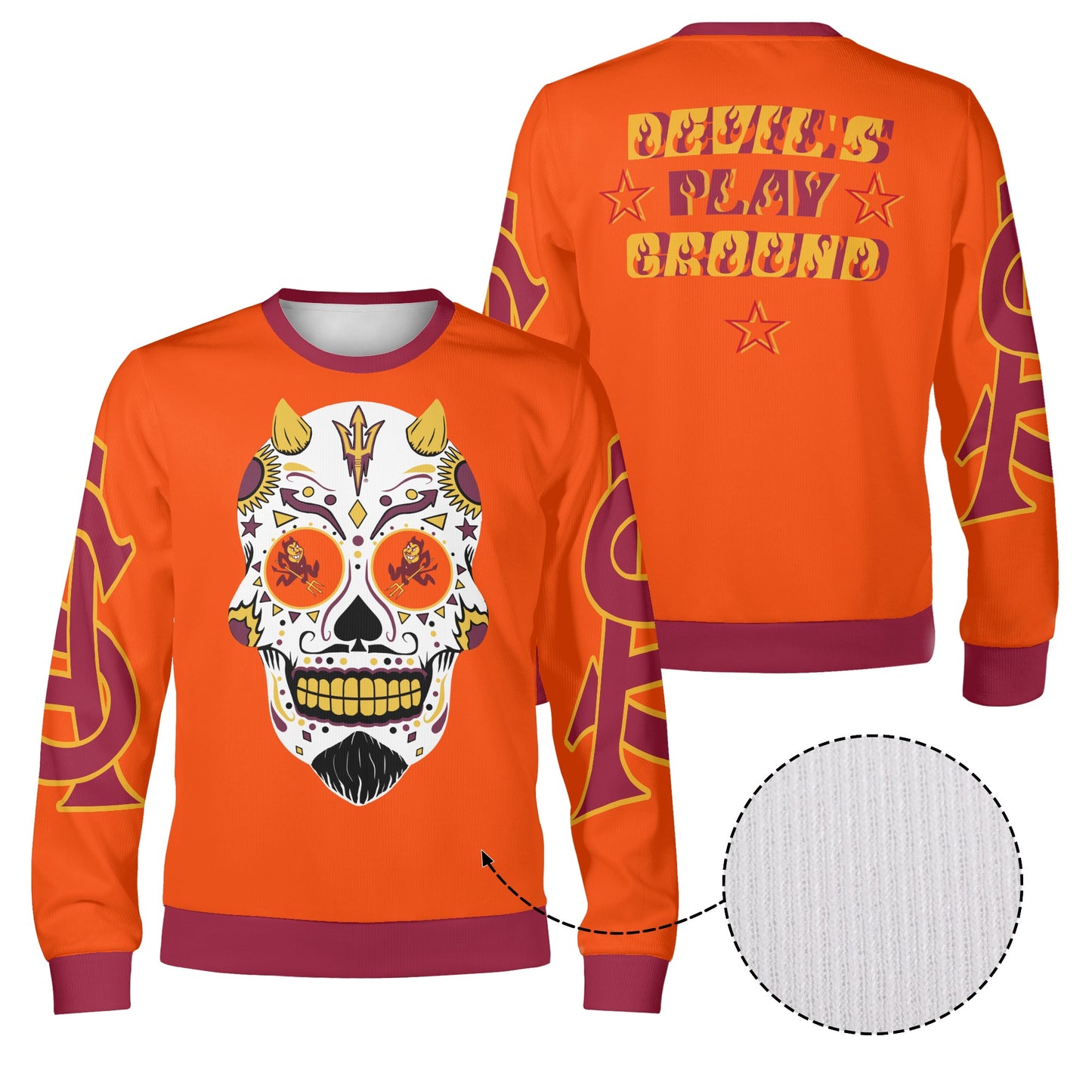 Sun Devil S.O.S Stars Edition Dark Orange Unisex Crewneck Sweatshirt