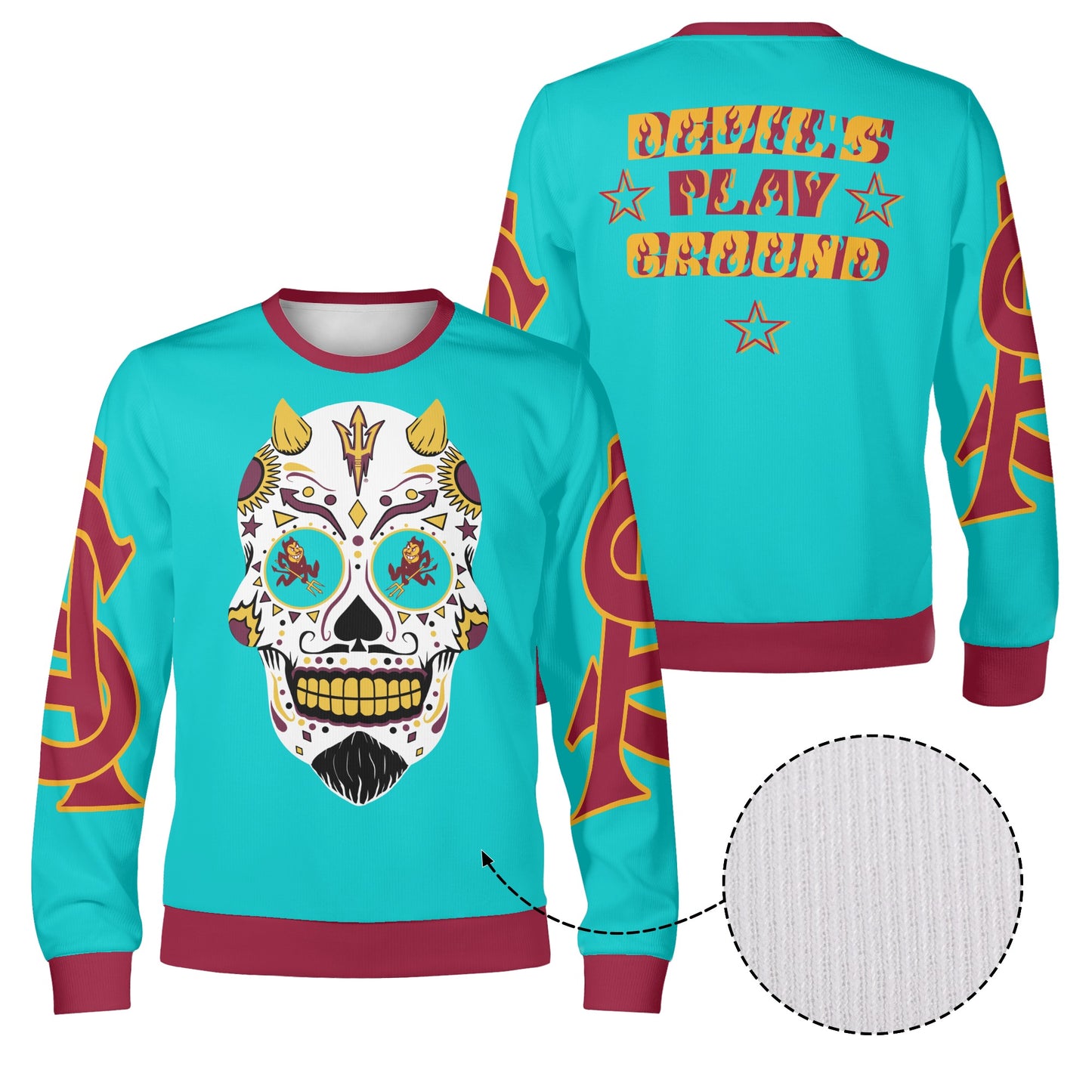 Sun Devil S.O.S Stars Edition Turquoise Unisex Crewneck Sweatshirt