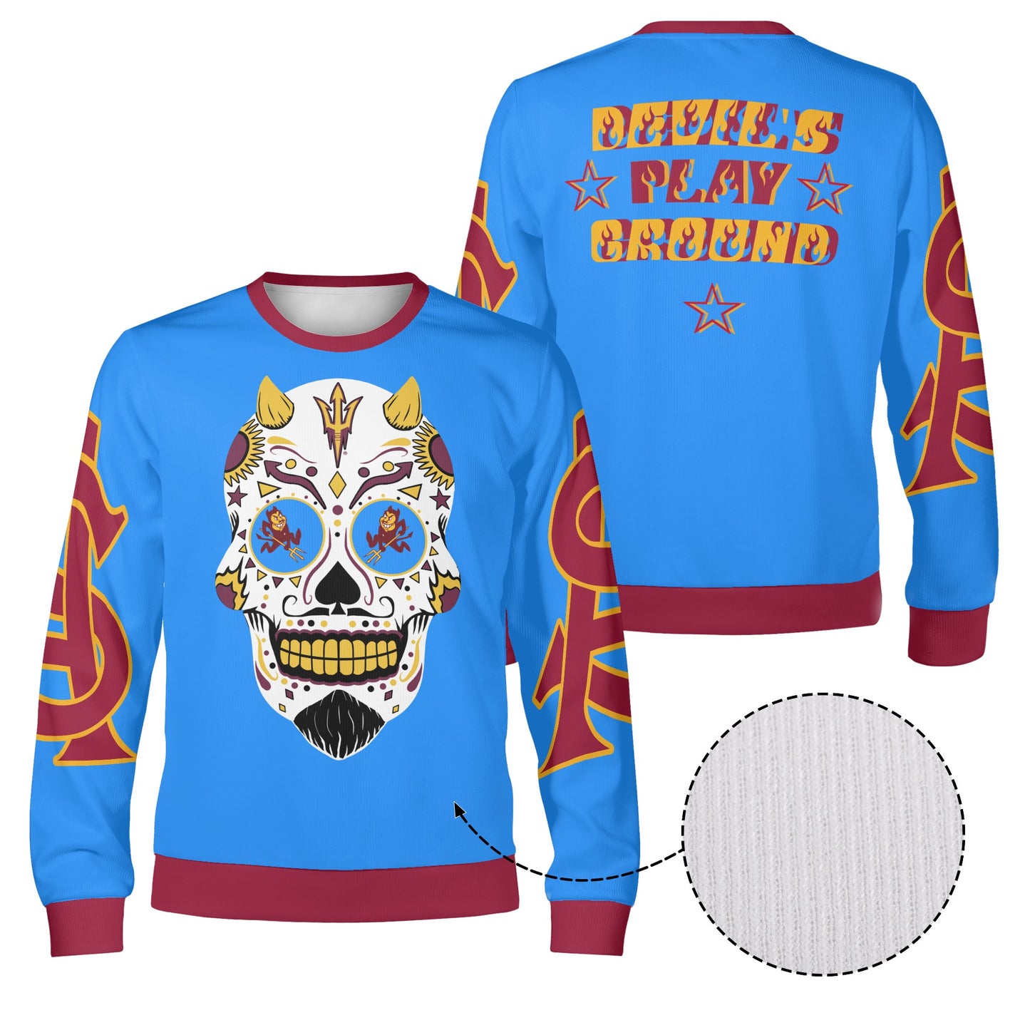 Sun Devil S.O.S Stars Edition Blue Unisex Crewneck Sweatshirt