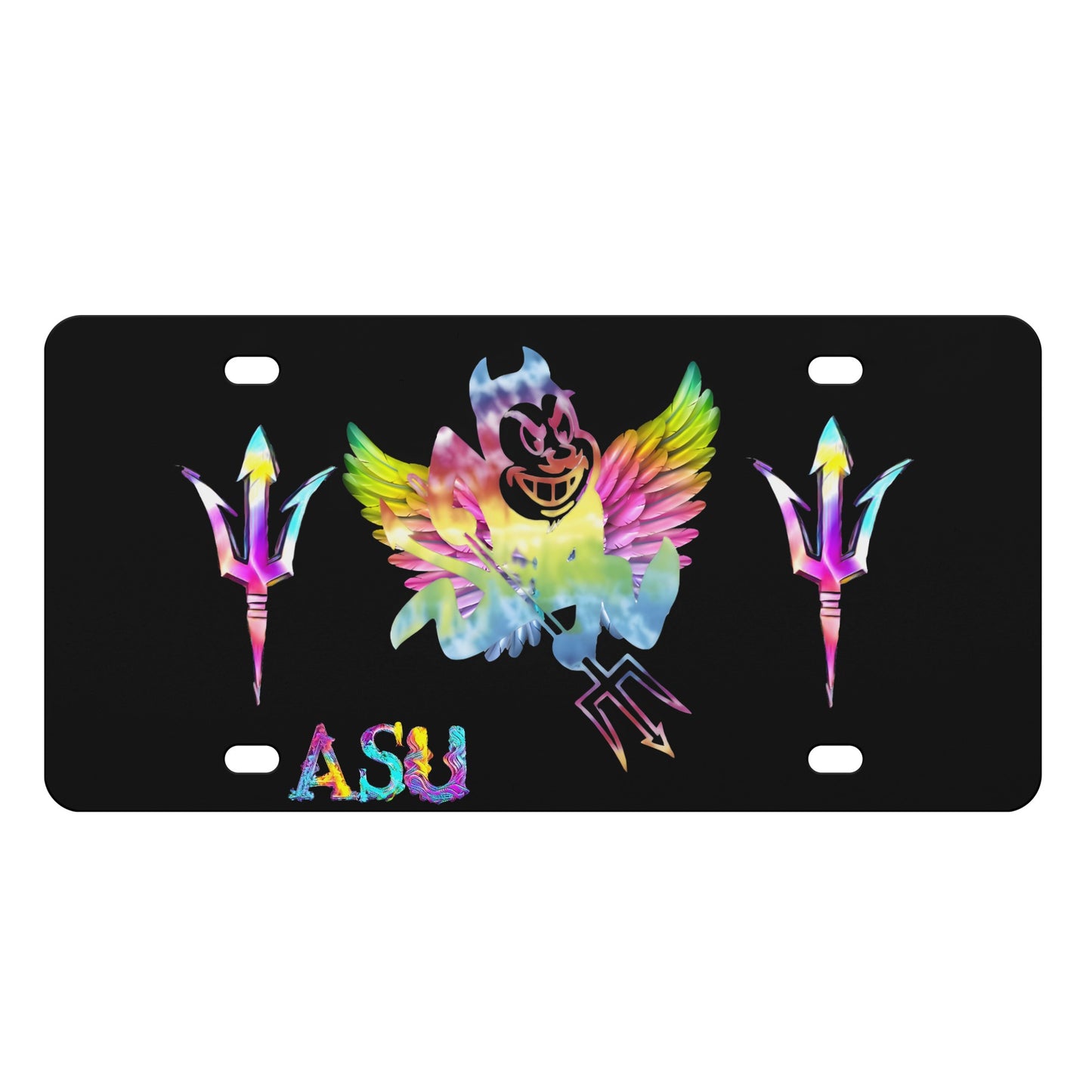 Sun Devil S.O.S Tie-Die Edition Black License Plates