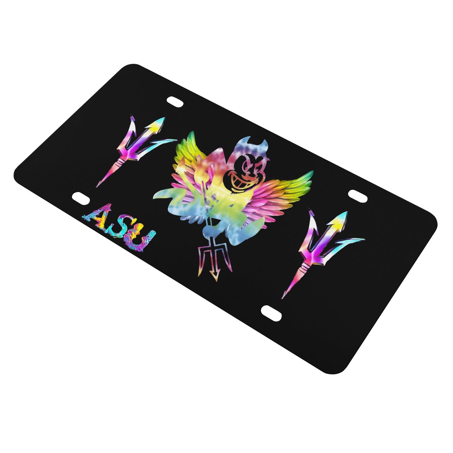 Sun Devil S.O.S Tie-Die Edition Black License Plates