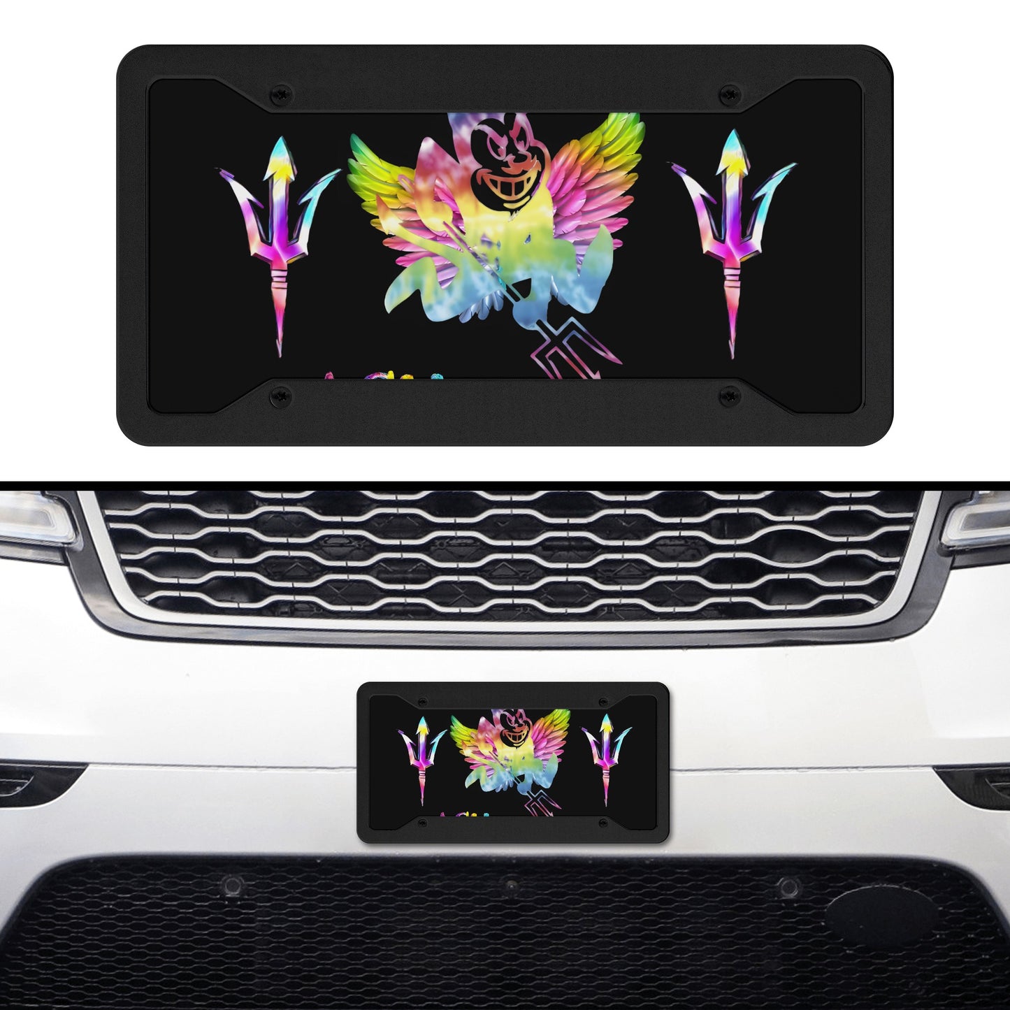 Sun Devil S.O.S Tie-Die Edition Black License Plates