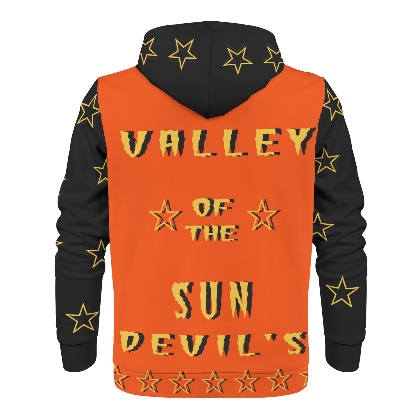 Sun Devil "Follow The Fork" Mens DarkOrange/Black Zip Hoodie