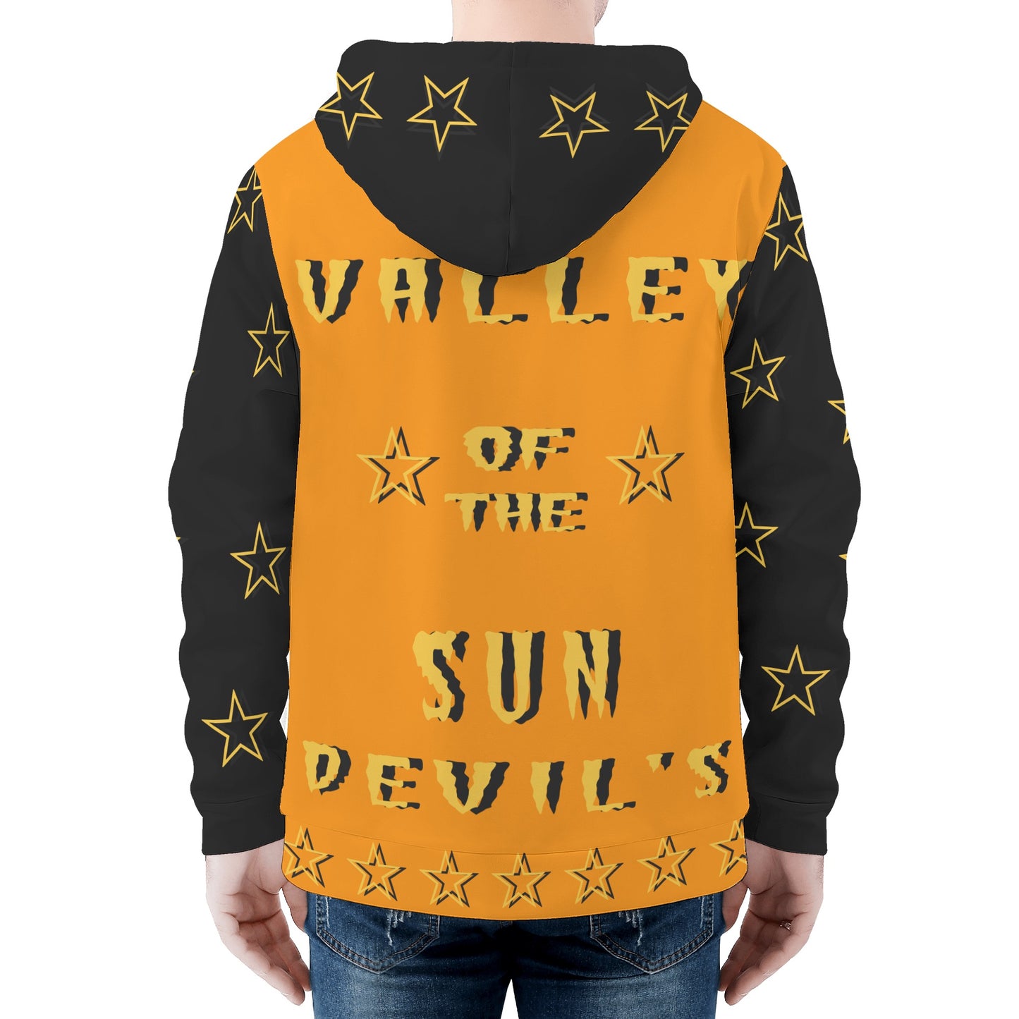 Sun Devil Follow The Fork Mens Orange/Black Zip Hoodie