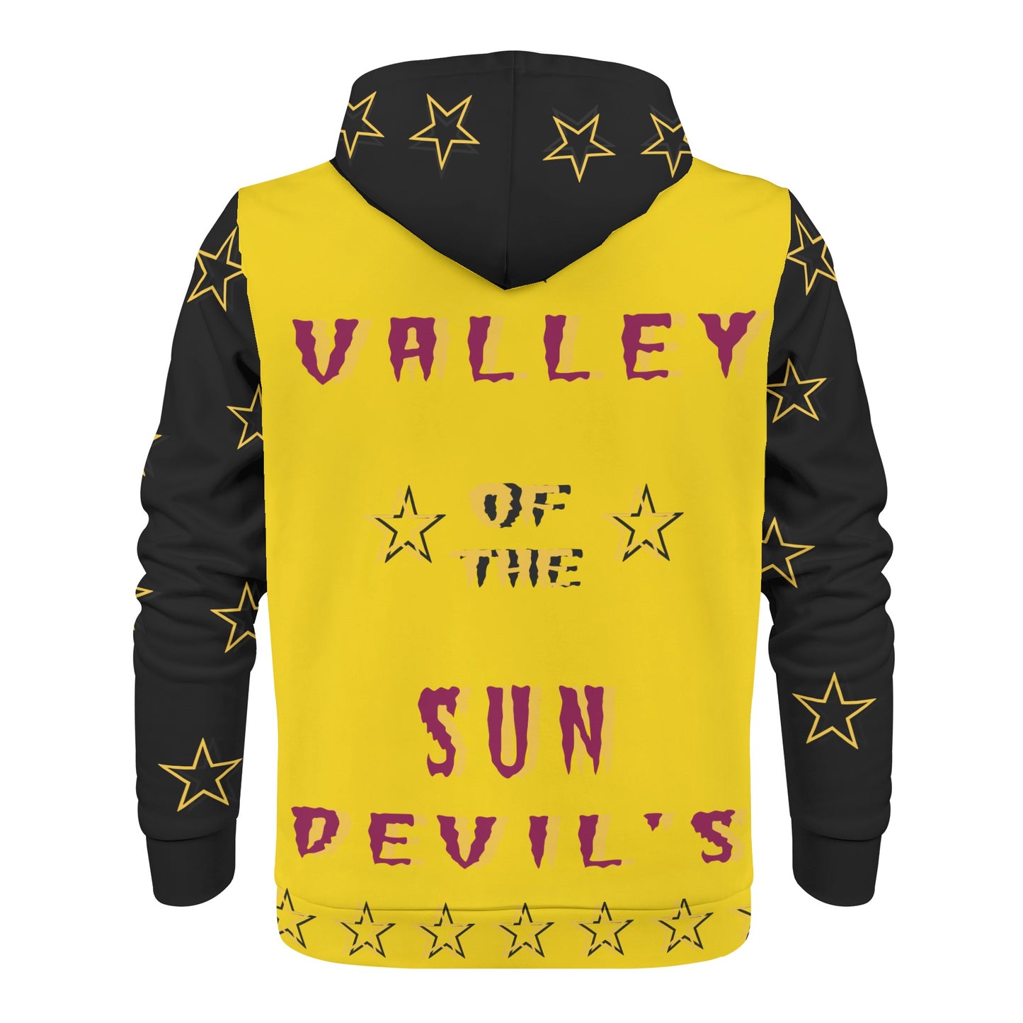 Sun Devil Follow The Fork Mens Gold/Black Zip Hoodie