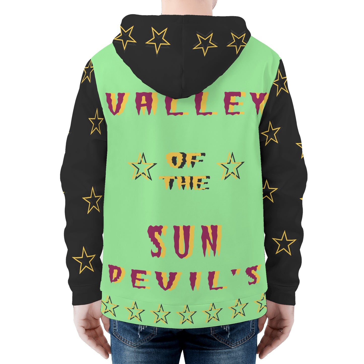 Sun Devil Follow The Fork Mens MintGreen/Black Zip Hoodie