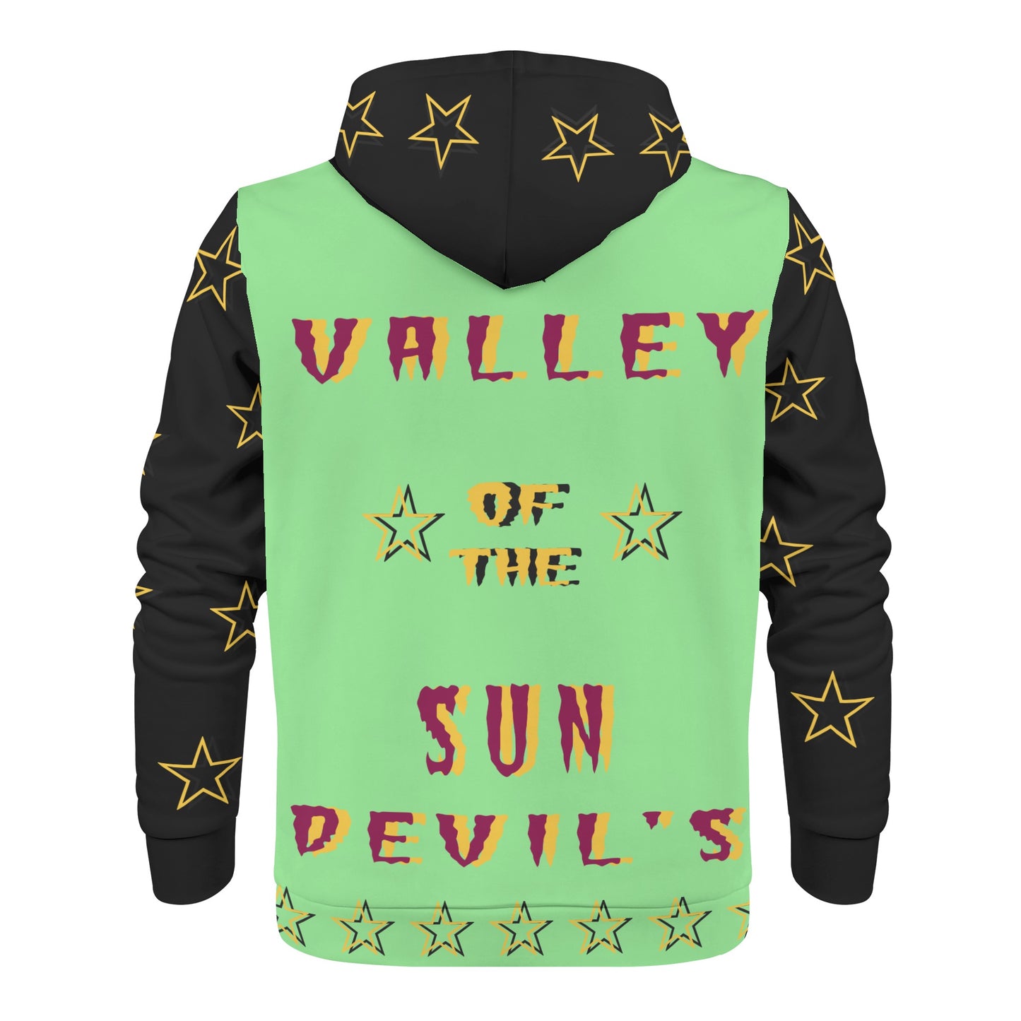 Sun Devil Follow The Fork Mens MintGreen/Black Zip Hoodie