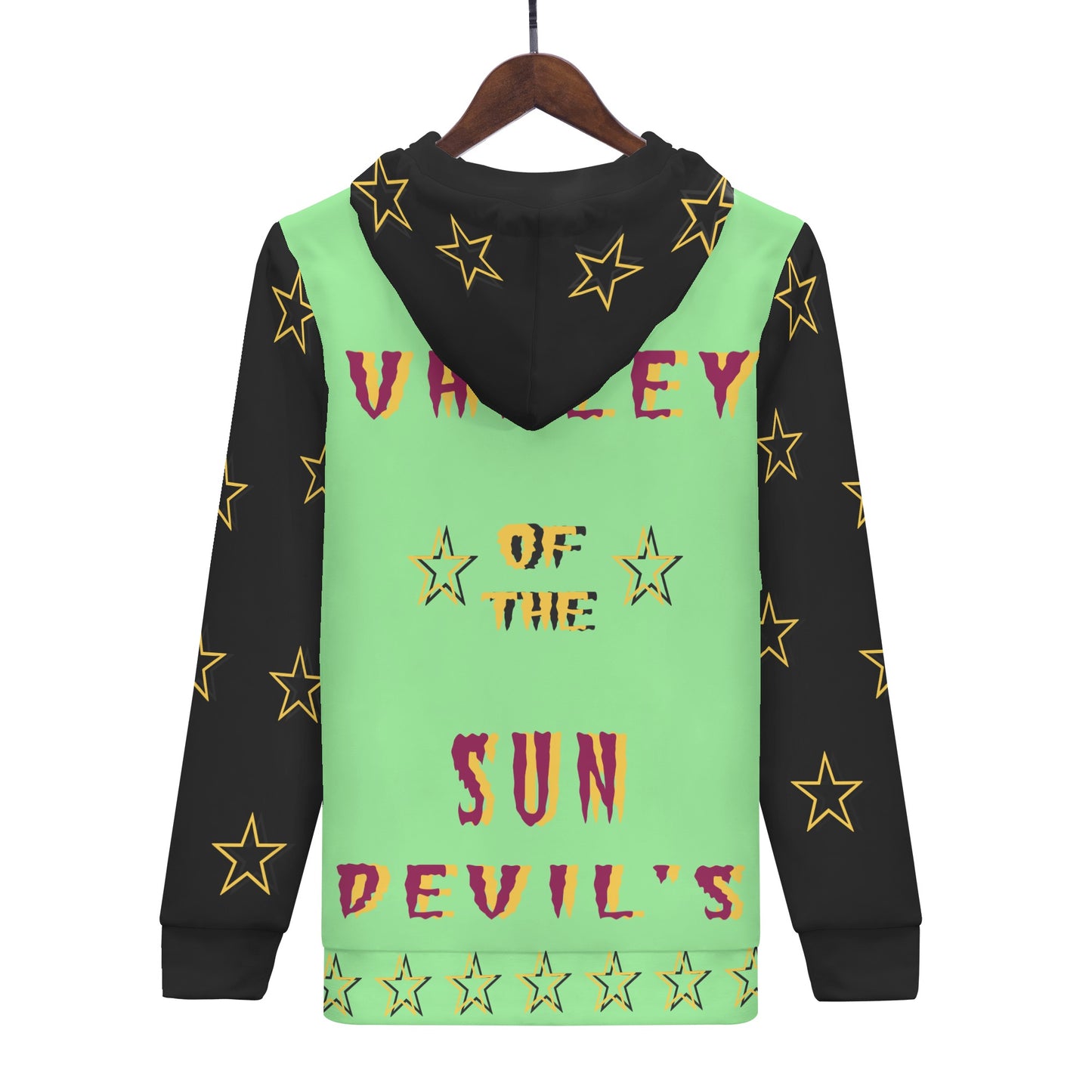 Sun Devil Follow The Fork Mens MintGreen/Black Zip Hoodie