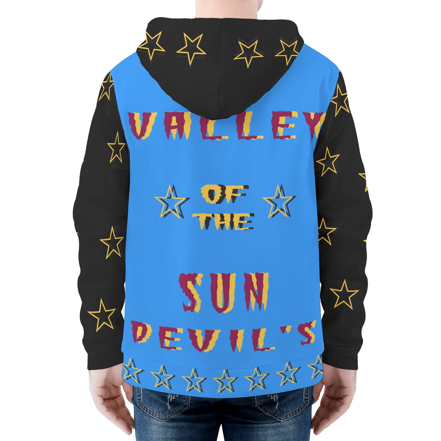 Sun Devil Follow The Fork Mens Blue/Black Zip Hoodie