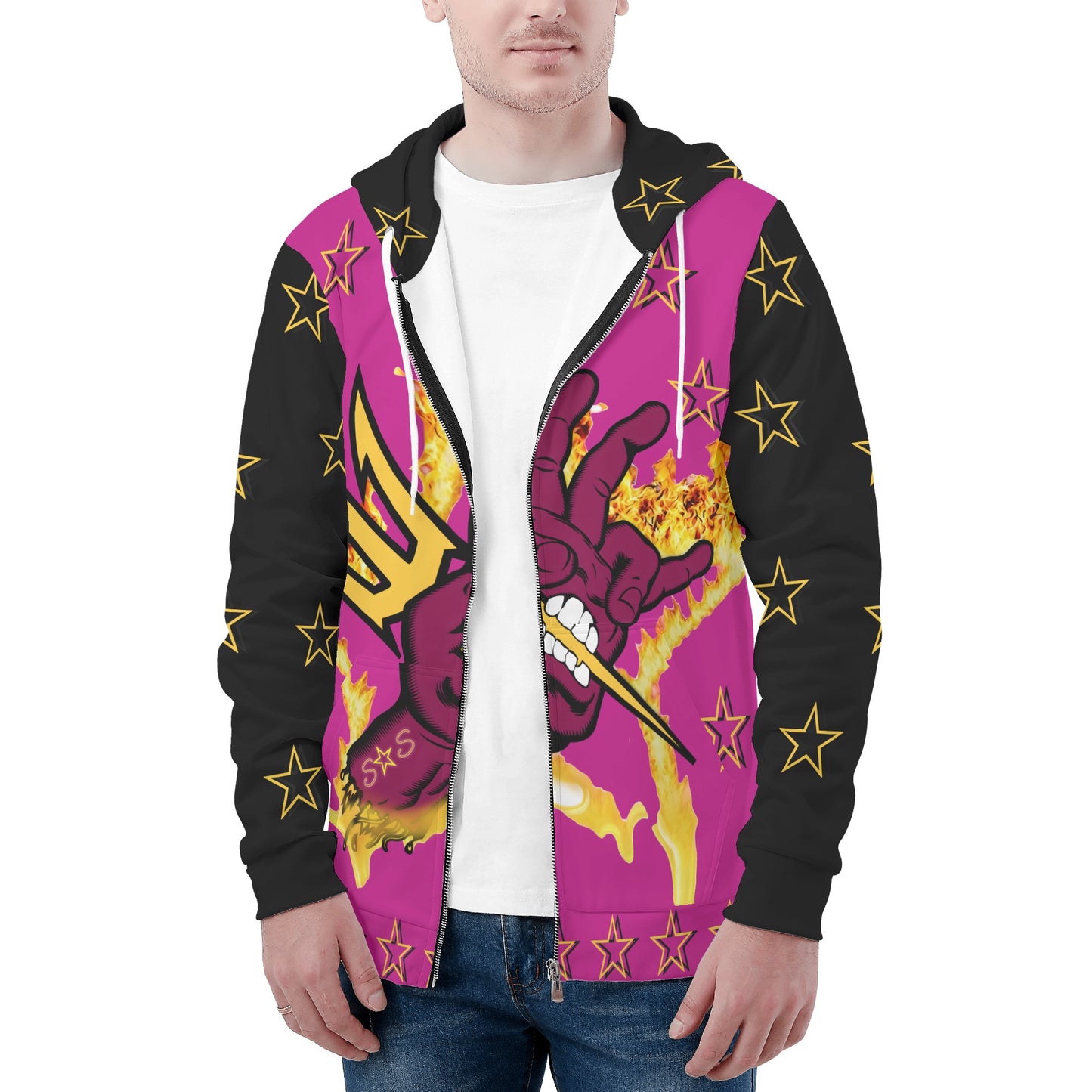 Sun Devil Follow The Fork Mens Purple/Black Zip Hoodie