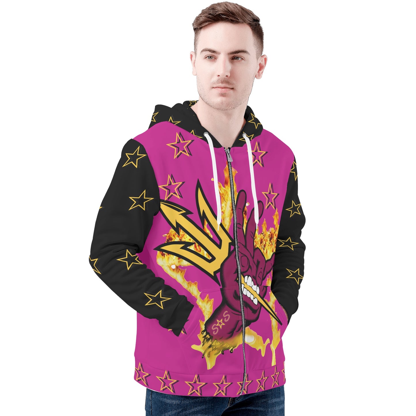 Sun Devil Follow The Fork Mens Purple/Black Zip Hoodie