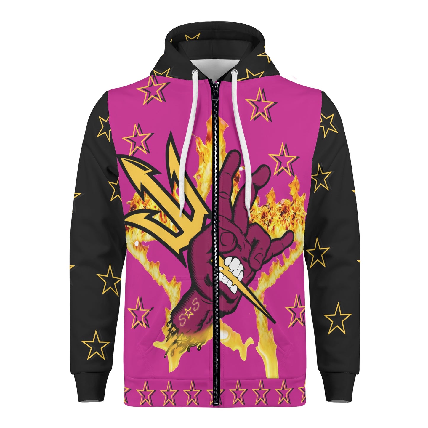 Sun Devil Follow The Fork Mens Purple/Black Zip Hoodie