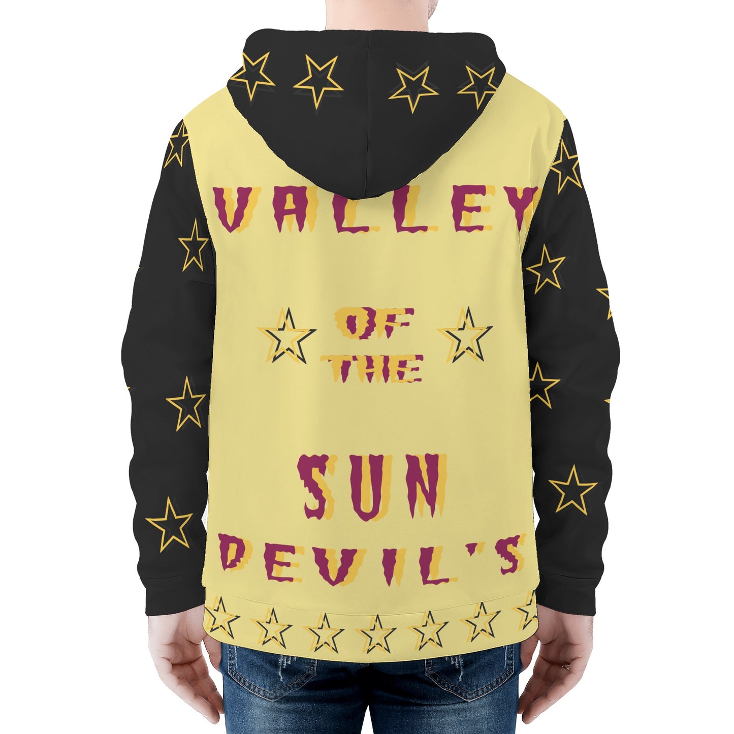 Sun Devil Follow The Fork Mens Tan/Black Zip Hoodie