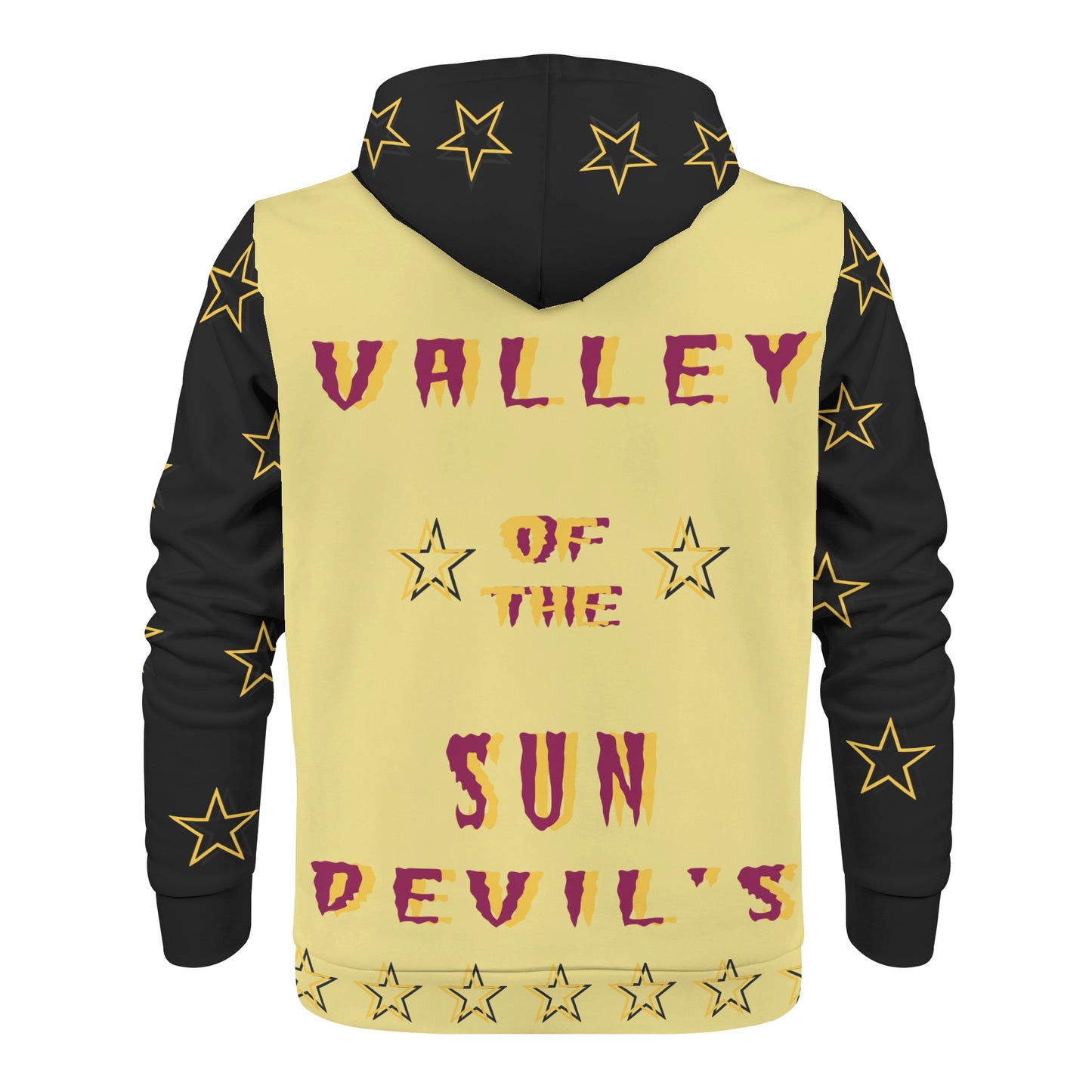 Sun Devil Follow The Fork Mens Tan/Black Zip Hoodie