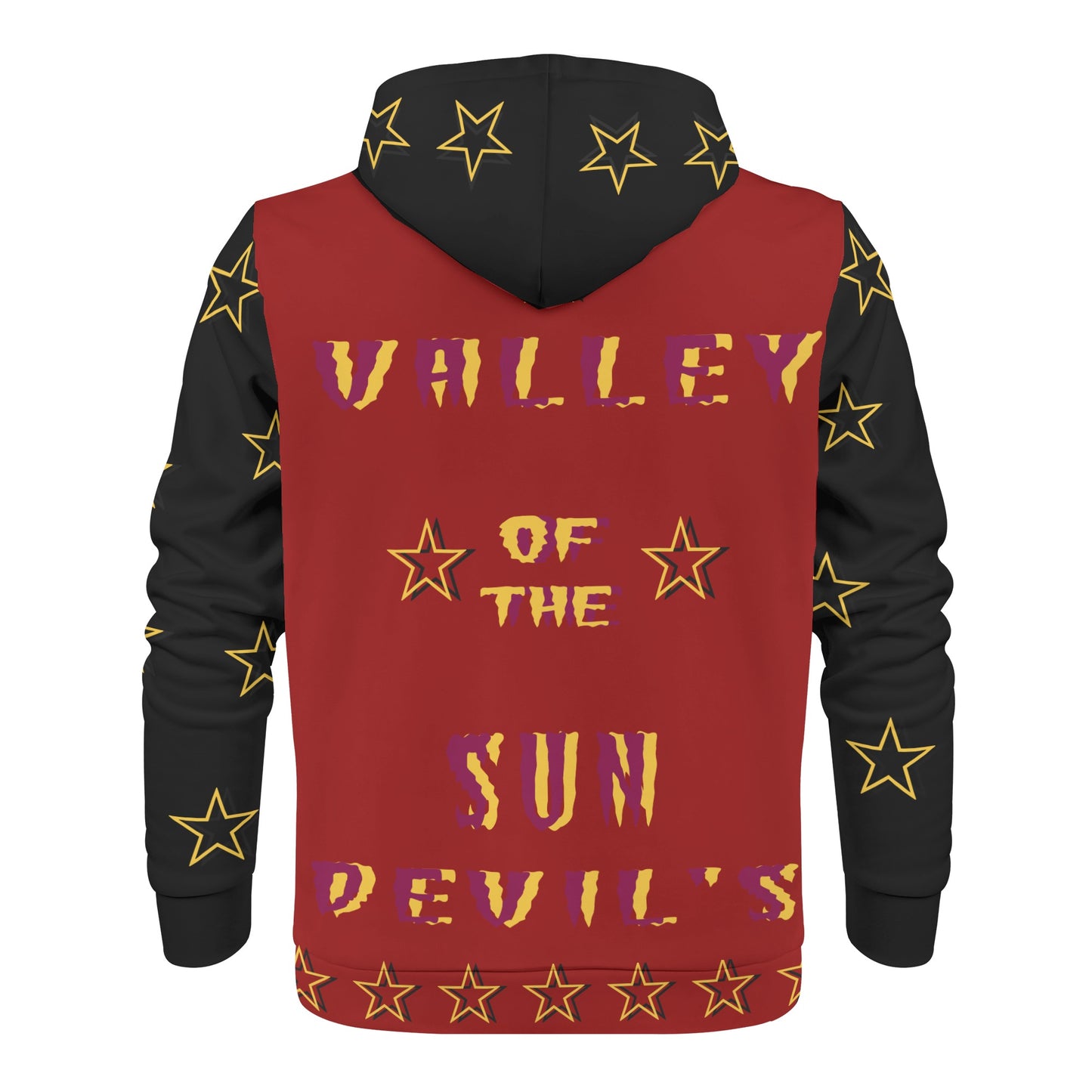 Sun Devil Follow The Fork Mens Maroon/Black Zip Hoodie