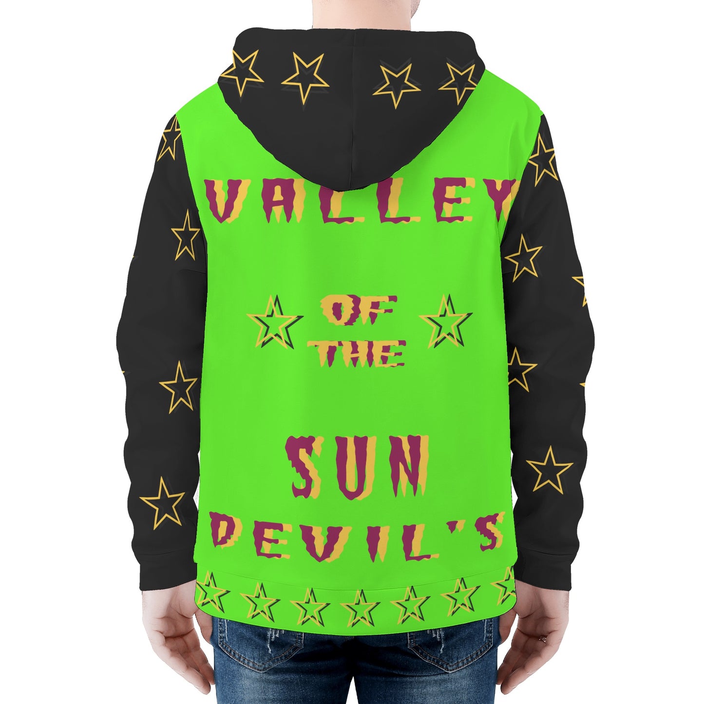 Sun Devil Follow The Fork Mens GooGreen/Black Zip Hoodie