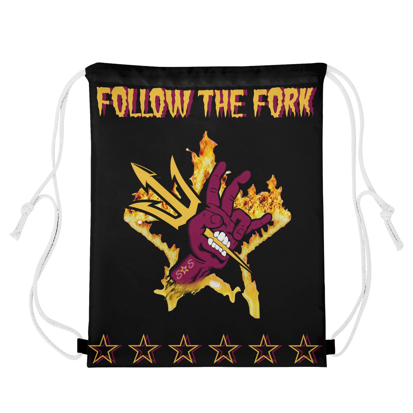 Sun Devil Follow The Fork Mens Black Zip Hoodie