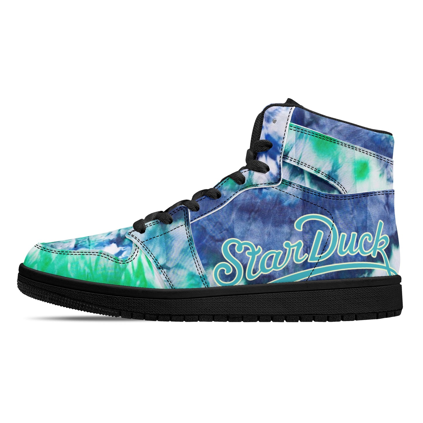 Star Duck 3 Tie-Die Limited Edition High Top Leather Star Kicks