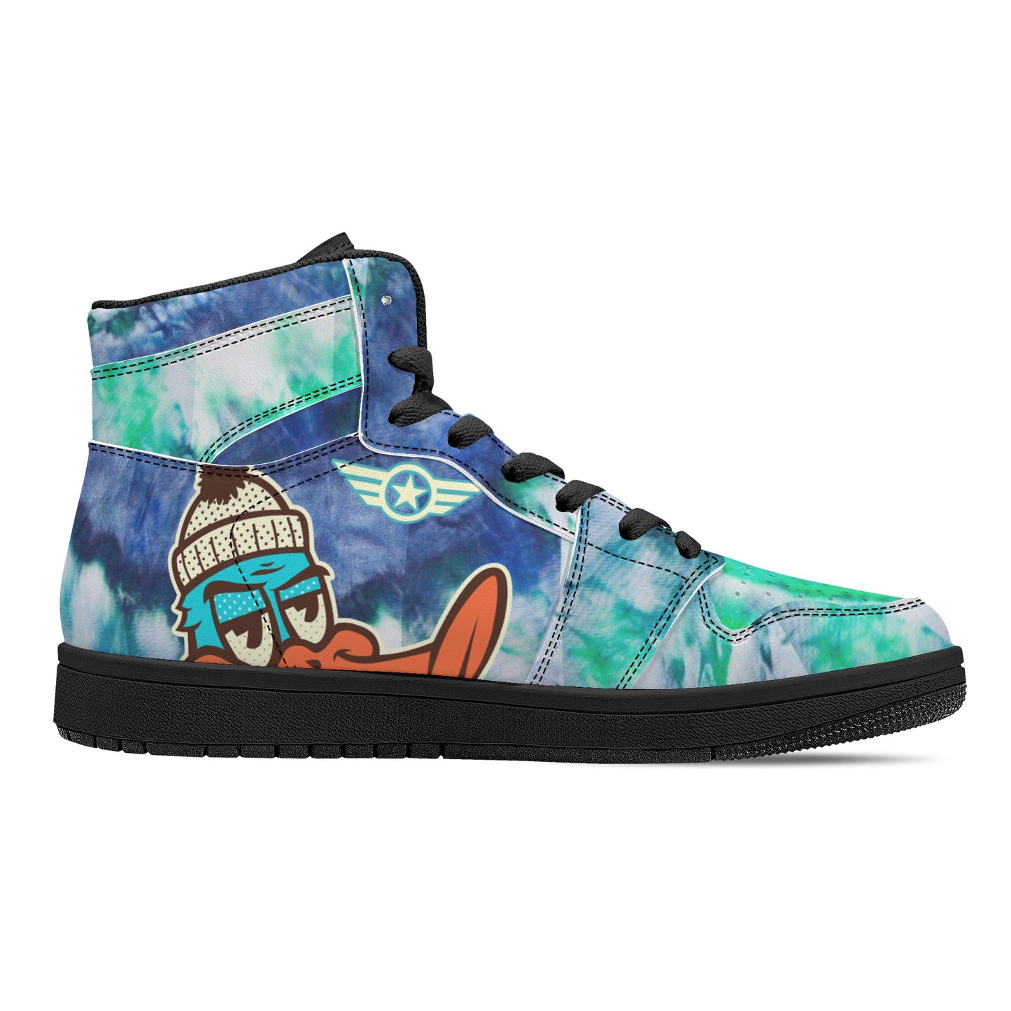 Star Duck 3 Tie-Die Limited Edition High Top Leather Star Kicks