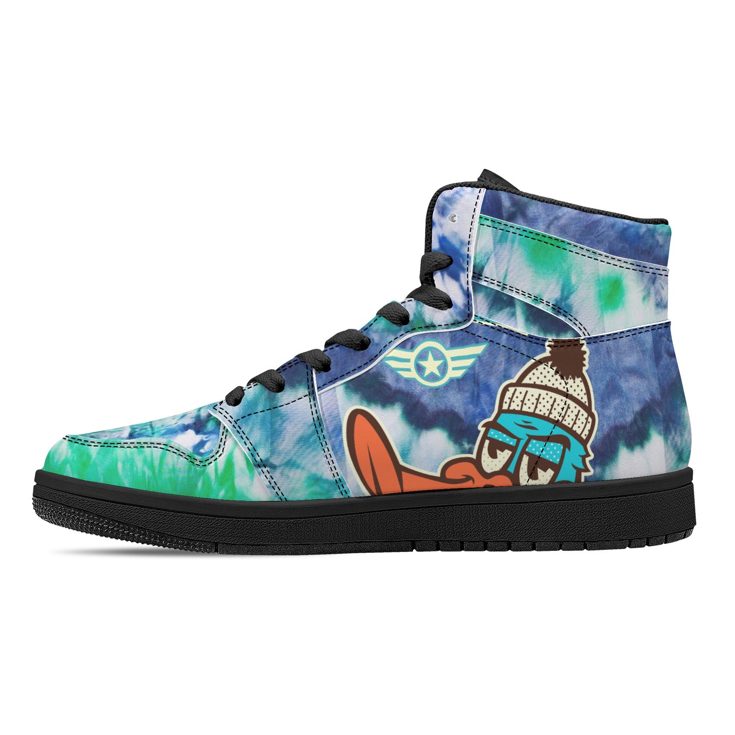 Star Duck 3 Tie-Die Limited Edition High Top Leather Star Kicks