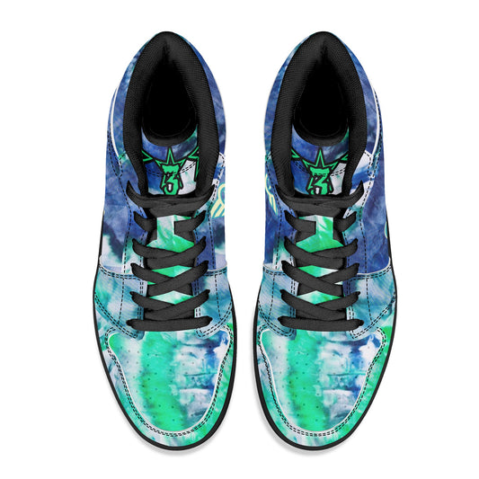 Star Duck 3 Tie-Die Limited Edition High Top Leather Star Kicks