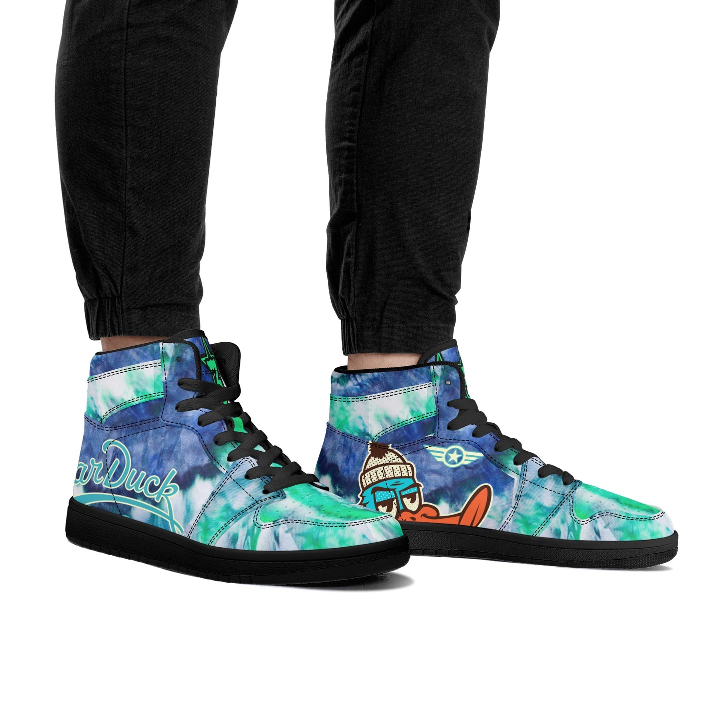 Star Duck 3 Tie-Die Limited Edition High Top Leather Star Kicks