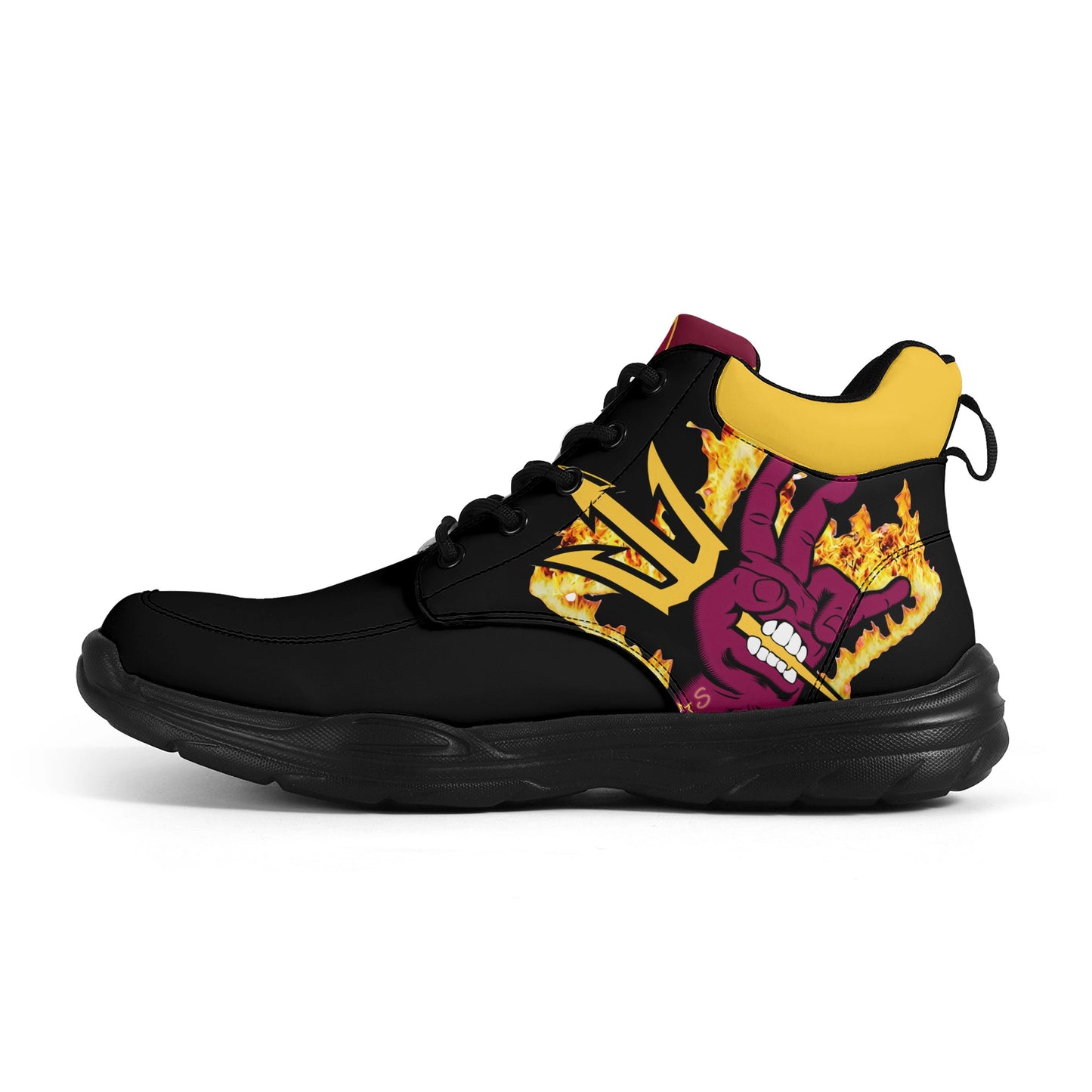 Sun Devil Forks Up Edition Mens High Top Leather Star Kicks