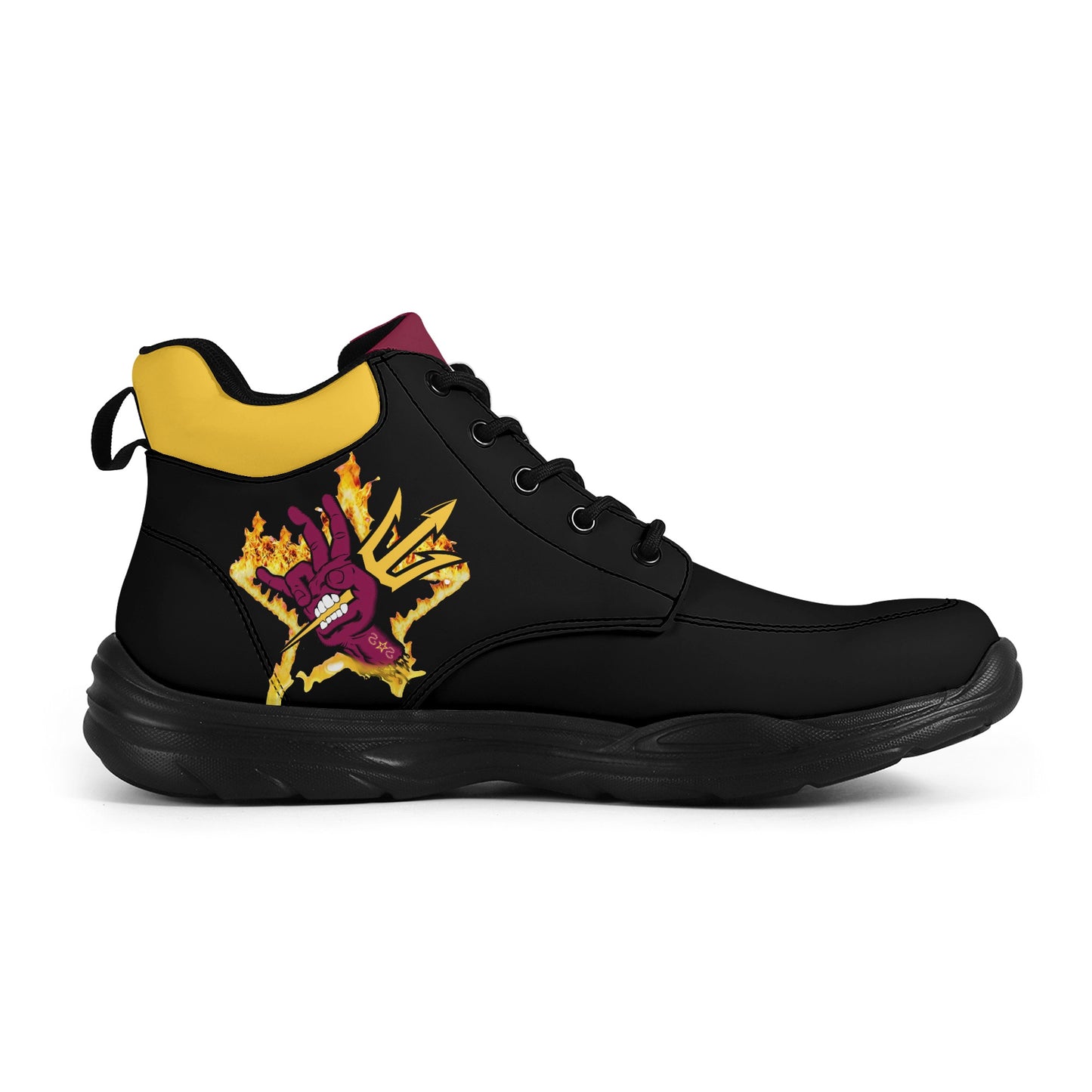 Sun Devil Forks Up Edition Mens High Top Leather Star Kicks