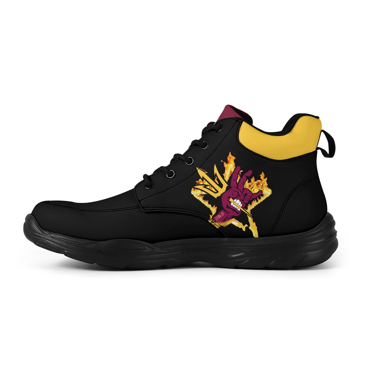 Sun Devil Forks Up Edition Mens High Top Leather Star Kicks