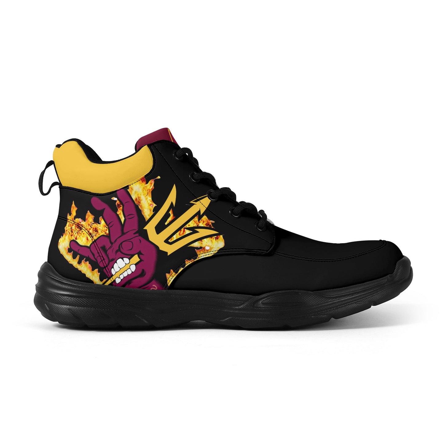 Sun Devil Forks Up Edition Mens High Top Leather Star Kicks