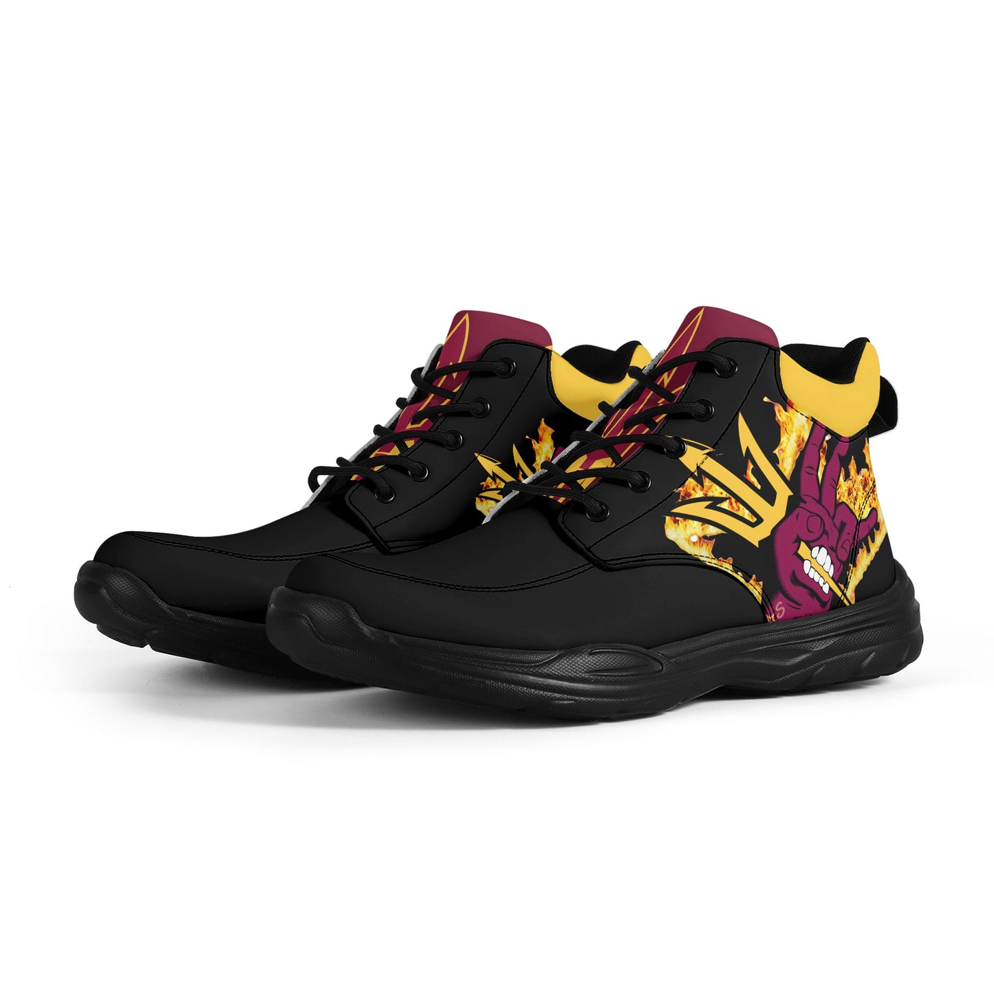 Sun Devil Forks Up Edition Mens High Top Leather Star Kicks