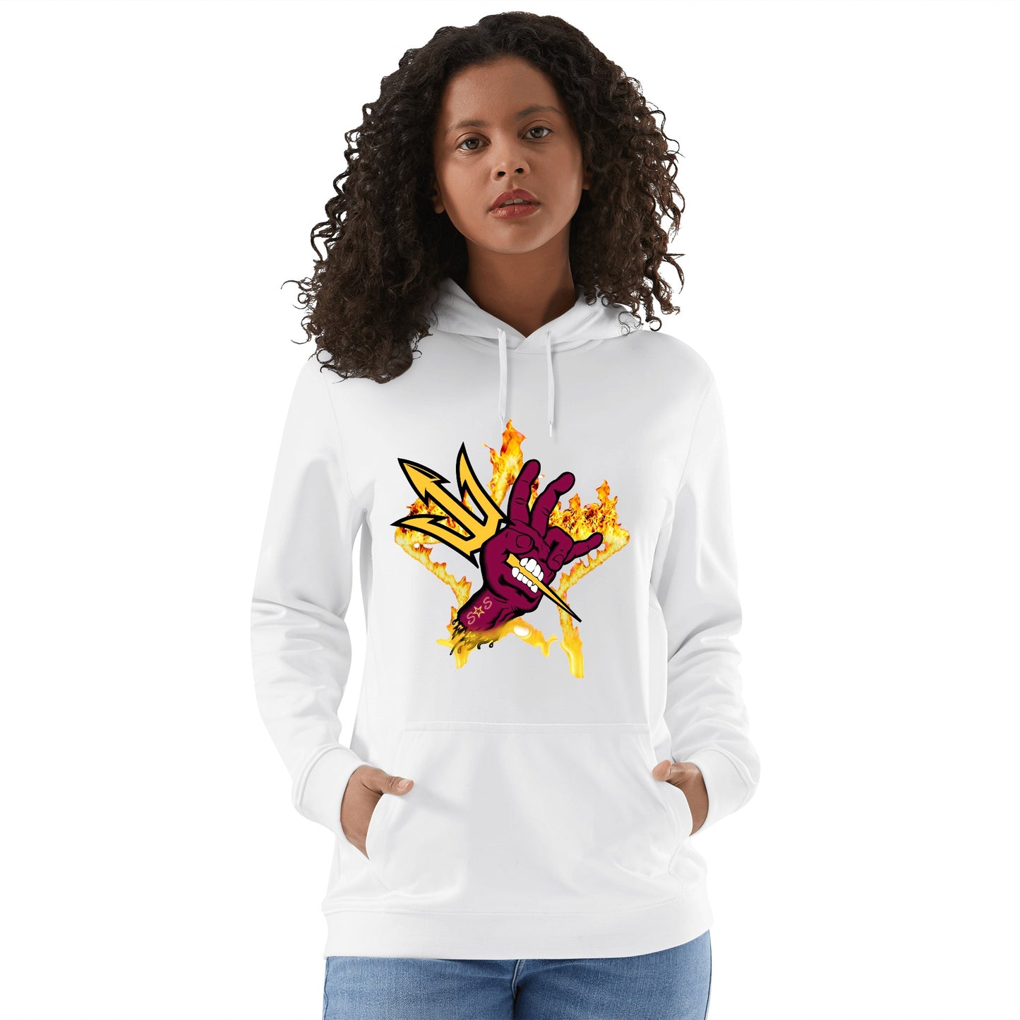 Sun Devil Forks Up Edition Adult Cotton Hoodie