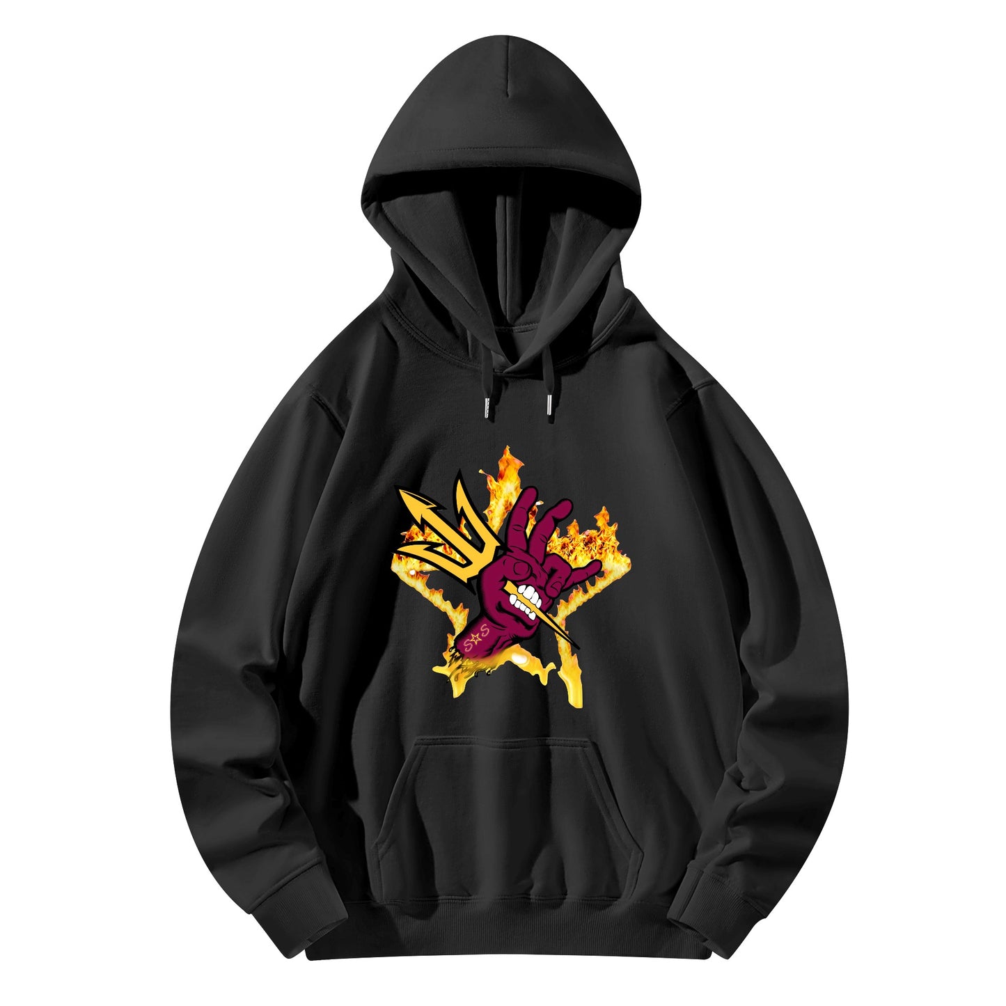 Sun Devil Forks Up Edition Adult Cotton Hoodie