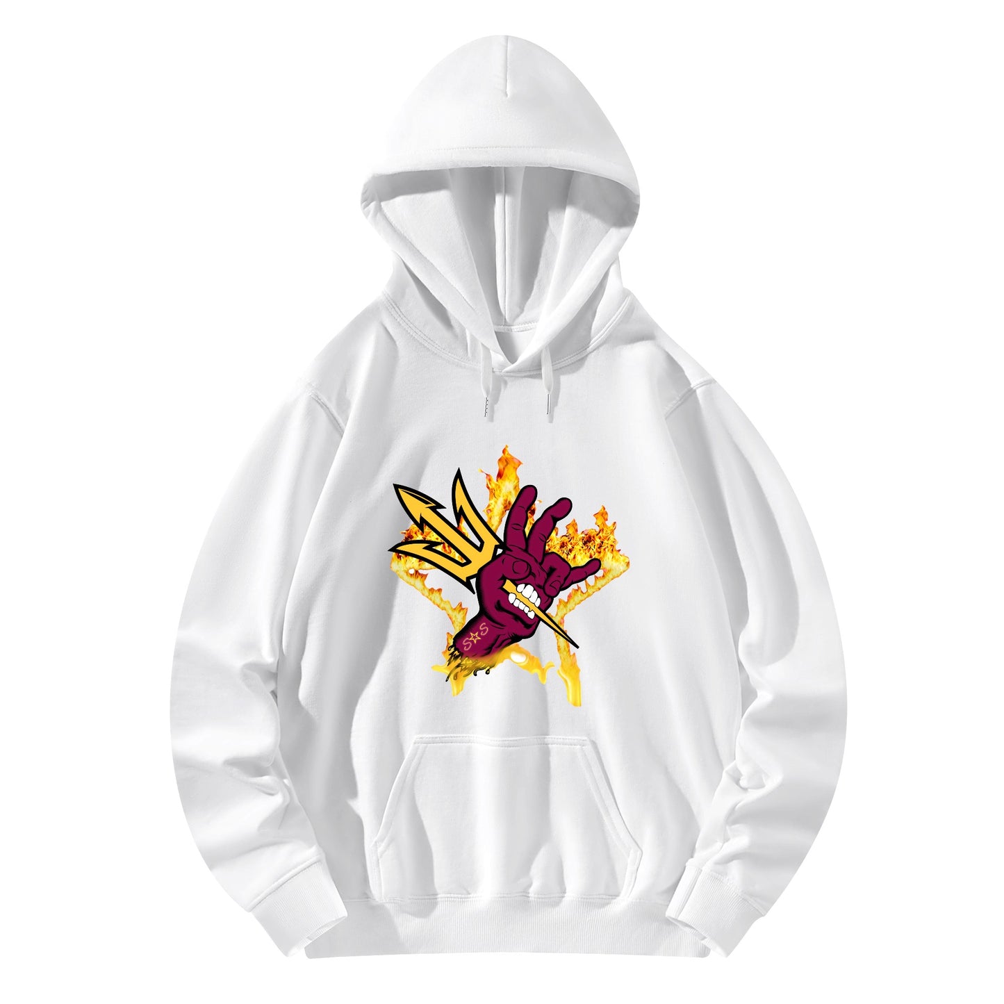 Sun Devil Forks Up Edition Adult Cotton Hoodie