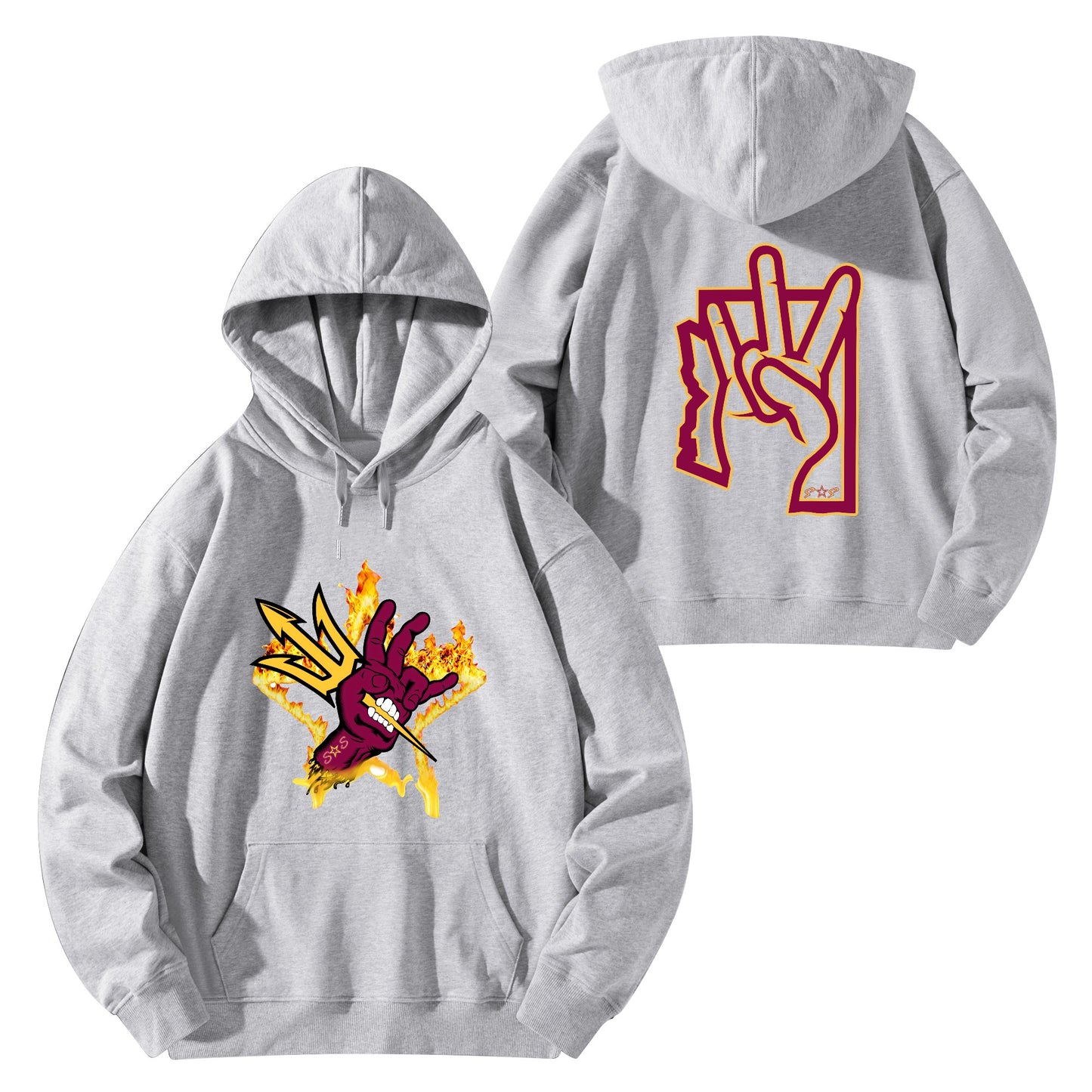 Sun Devil Forks Up Edition Adult Cotton Hoodie