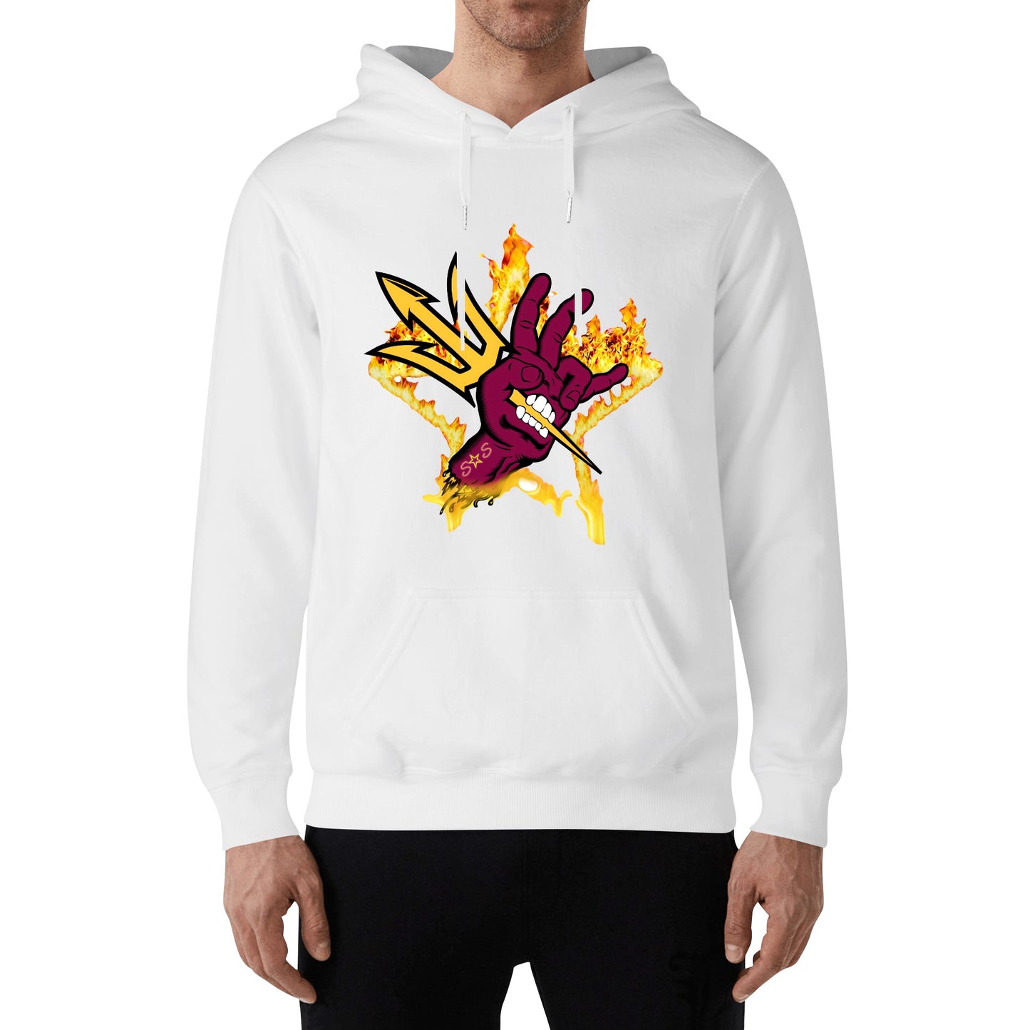 Sun Devil Forks Up Edition Adult Cotton Hoodie