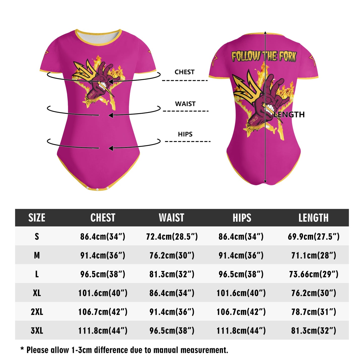 Sun Devil Follow The Fork Purple/Gold Edition Womens Soft Short Sleeve Bodysuit