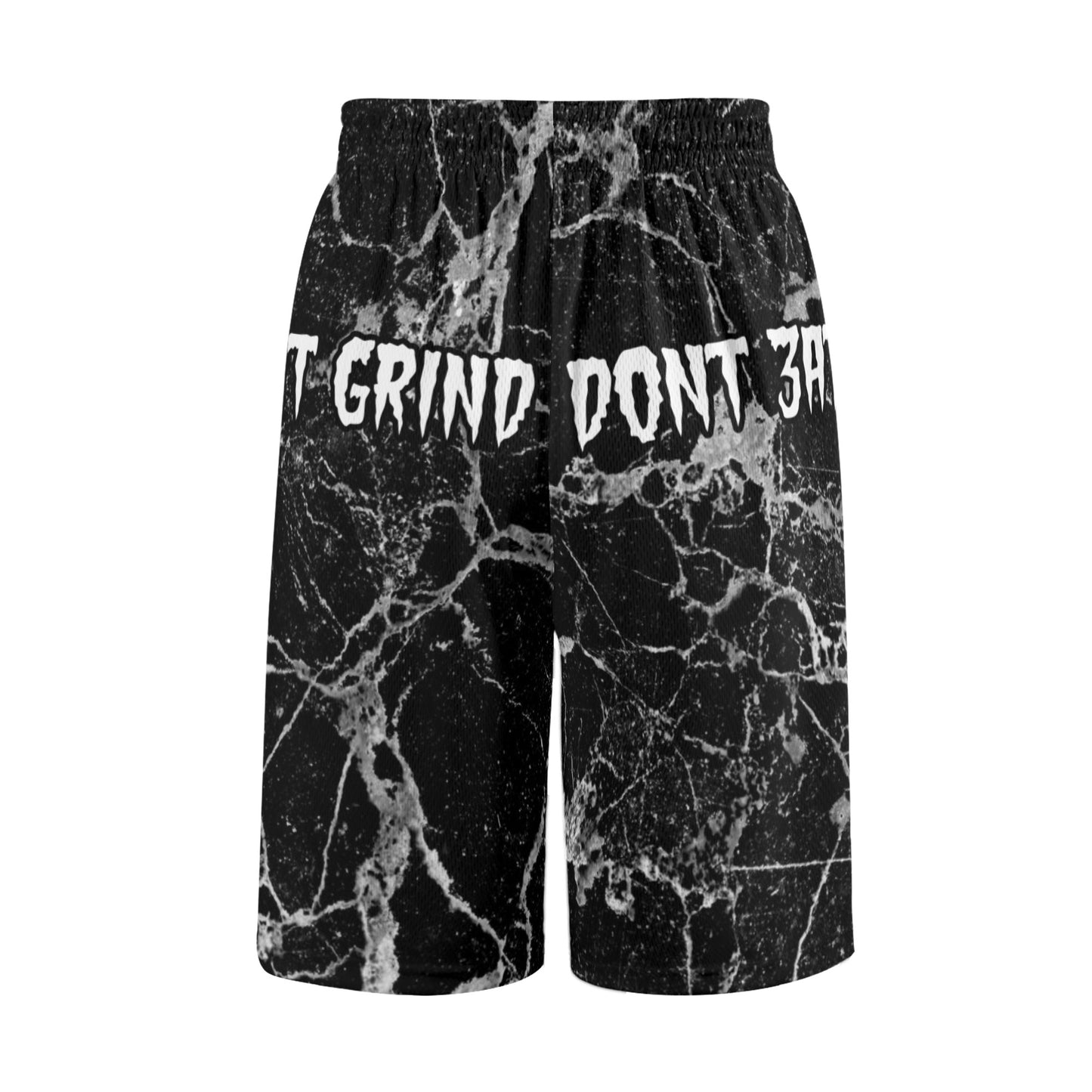 Money Man D.G.D.E (Dont Grind, Dont Eat) S.O.S Edition Mens Black Basketball Shorts