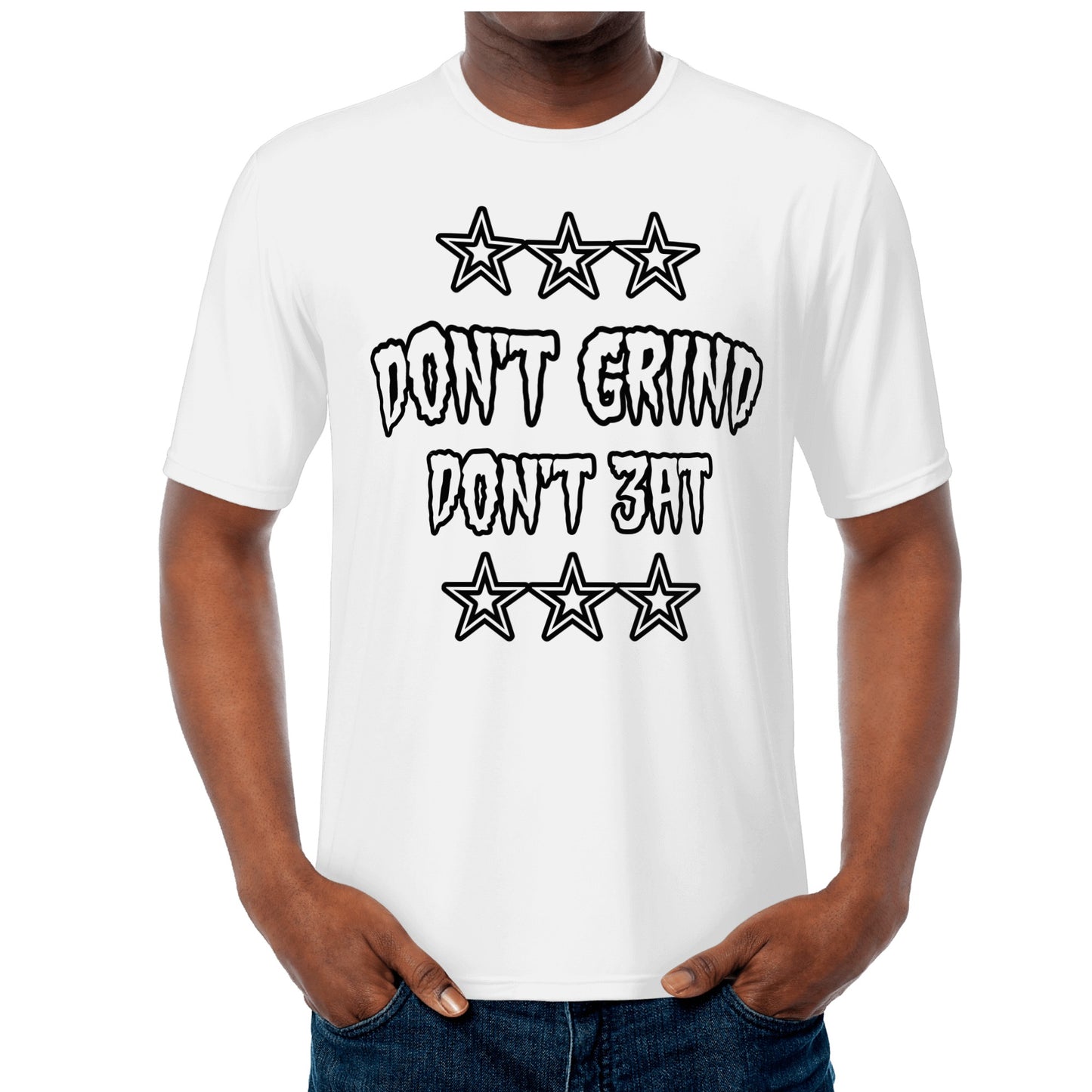 Money Man D.G.D.E (Dont Grind, Dont Eat) Mens White T-shirts