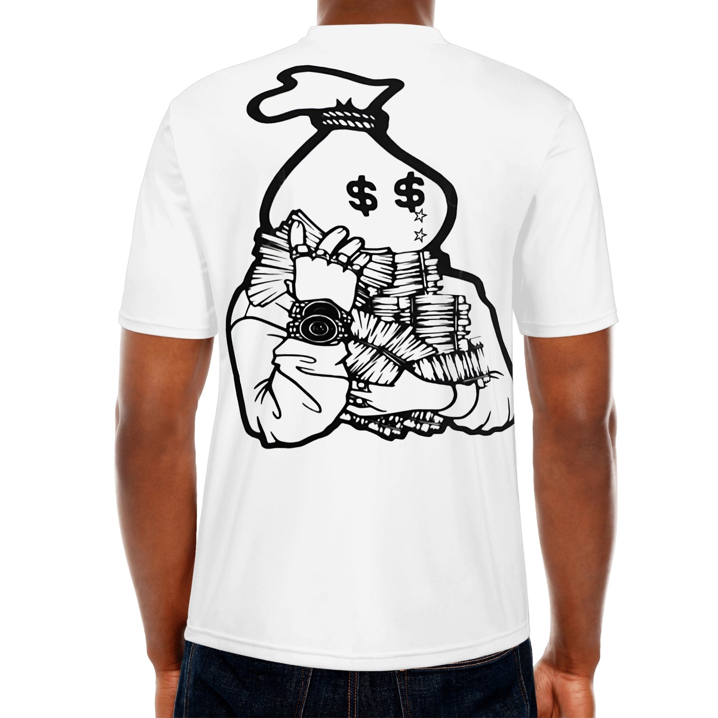 Money Man D.G.D.E (Dont Grind, Dont Eat) Mens White T-shirts